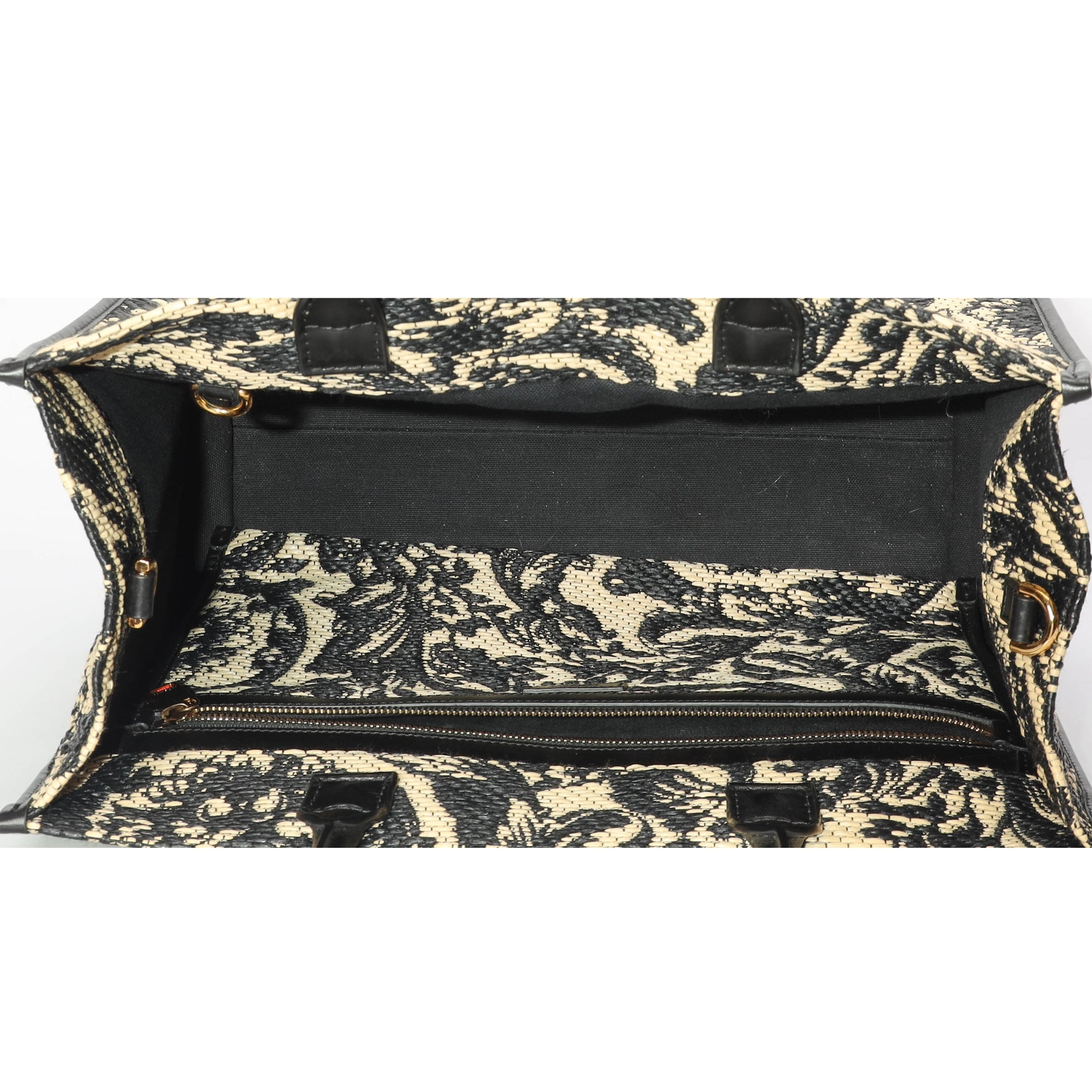 Versace Barocco Athena Raffia Tote