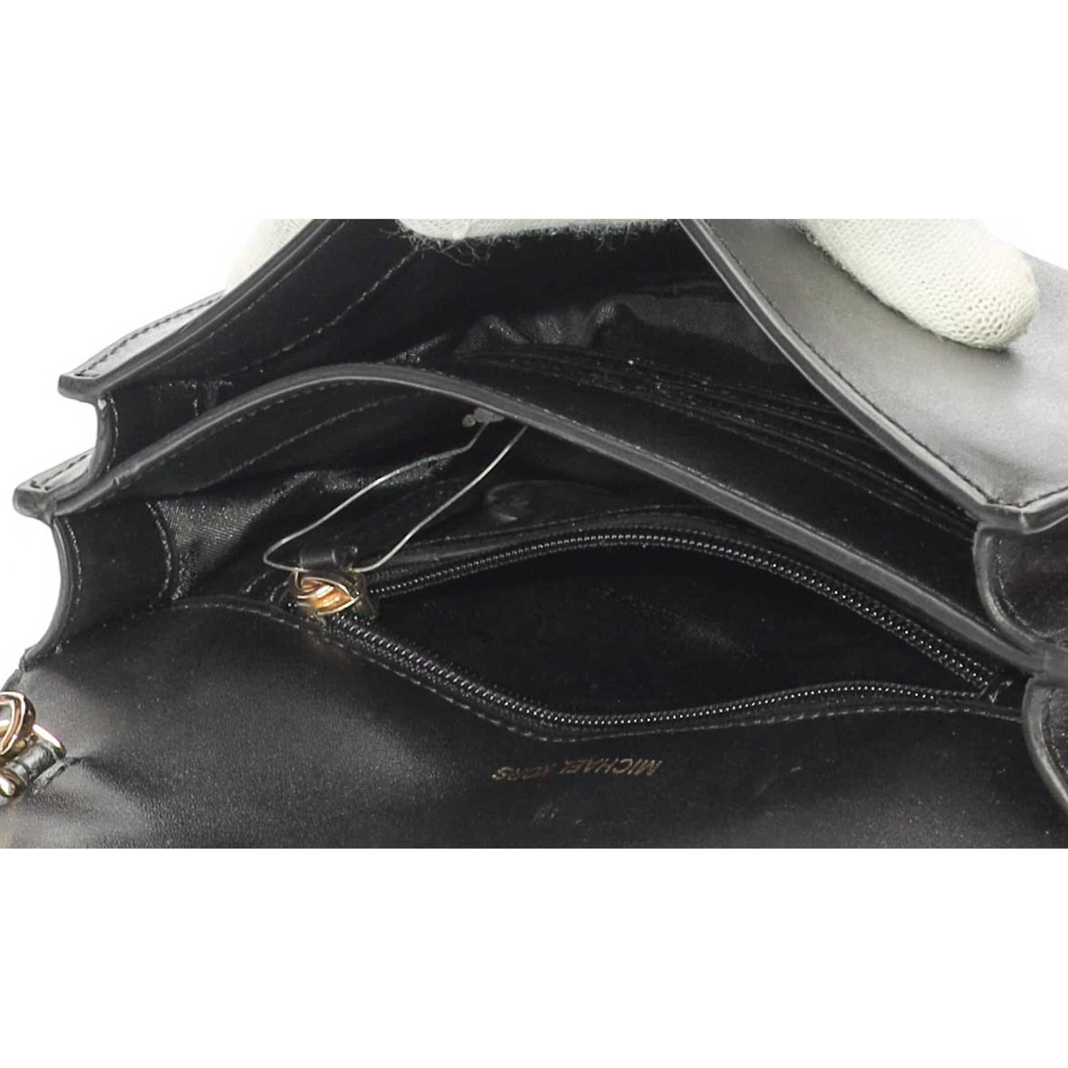 Michael Kors Black Mott Clutch Crossbody Bag