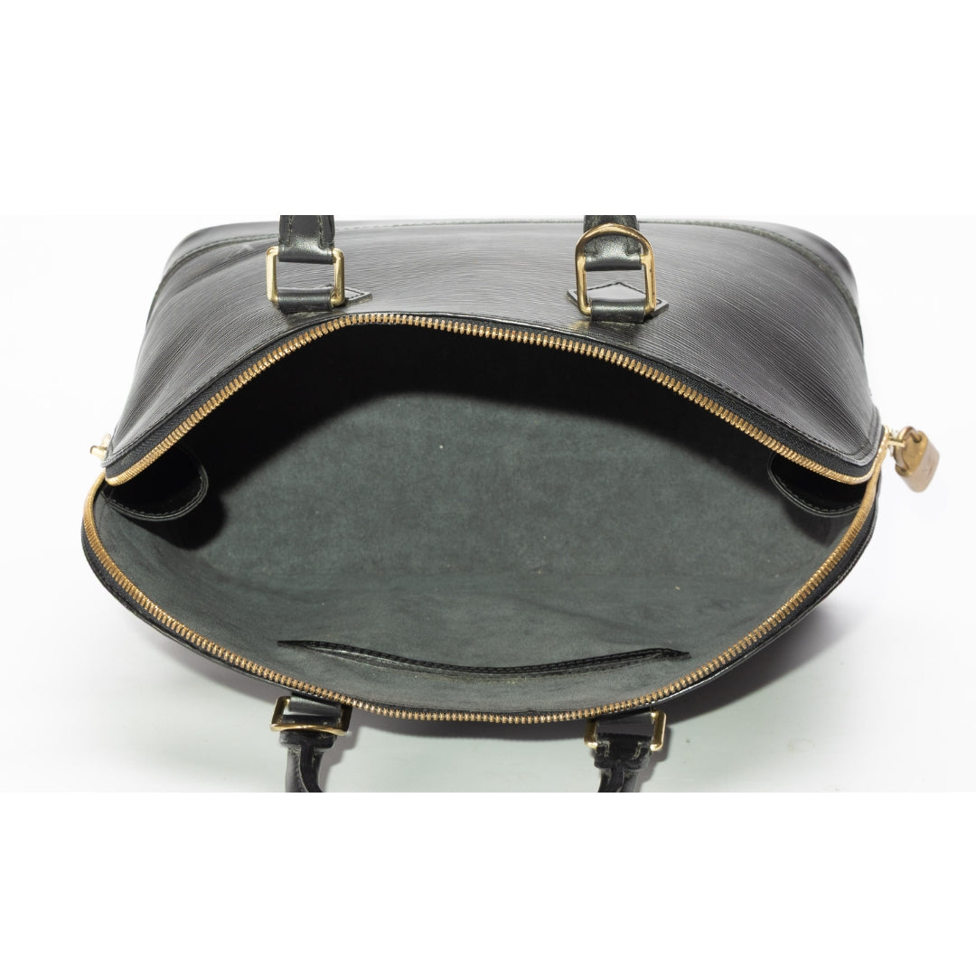Louis Vuitton Black Epi Alma Satchel