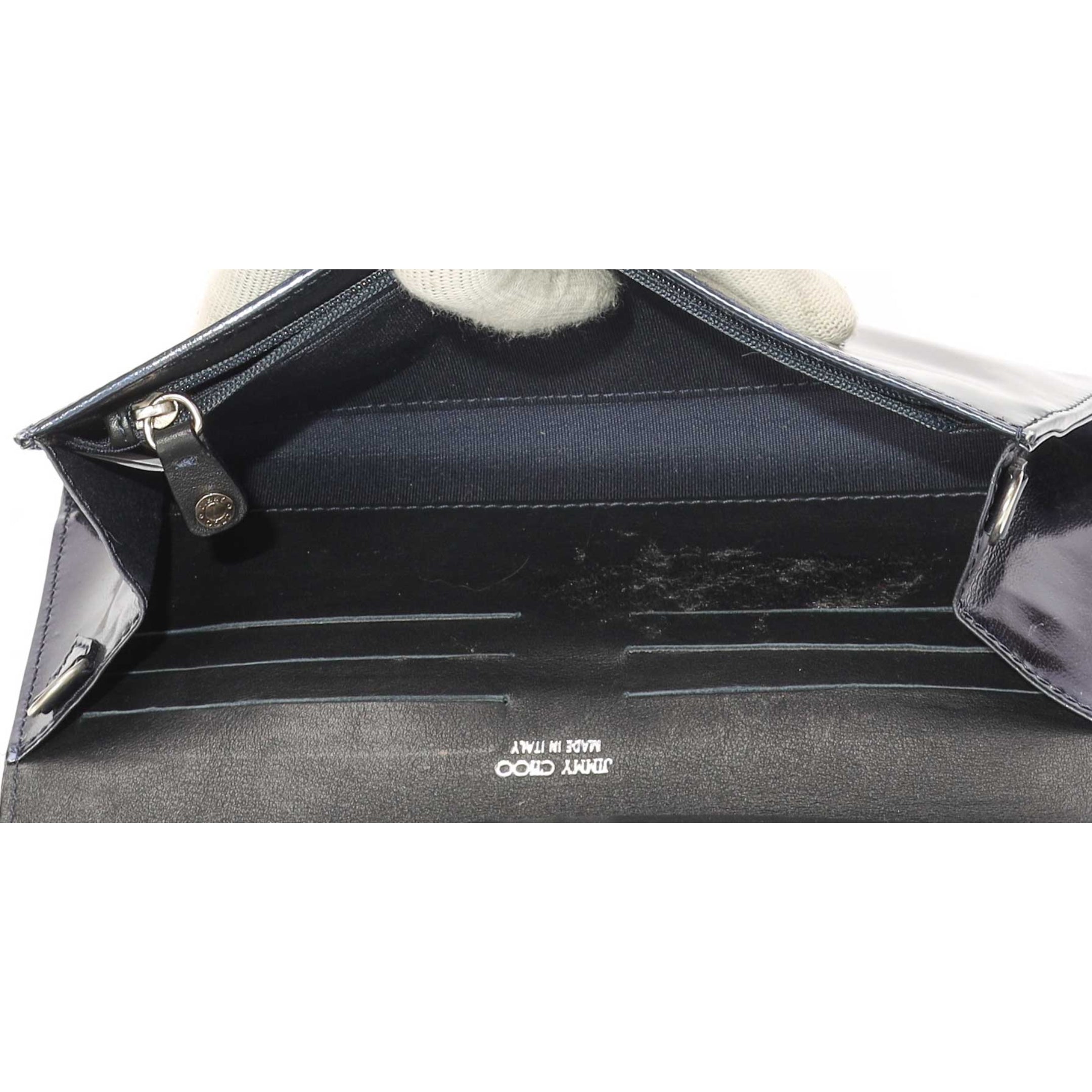 Jimmy Choo Navy Blue Crystal Star Clutch