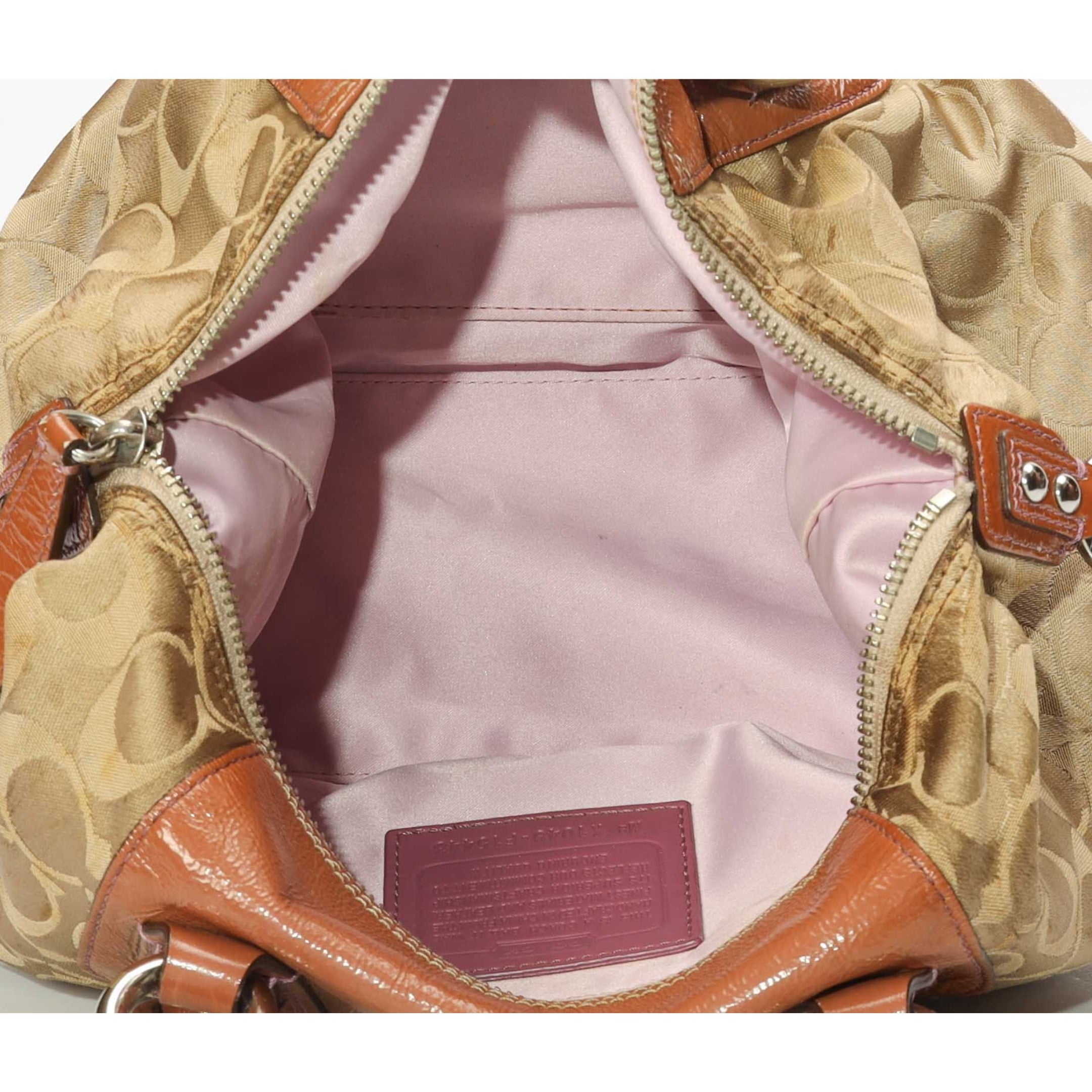 Coach Ashley Beige Logo Satchel