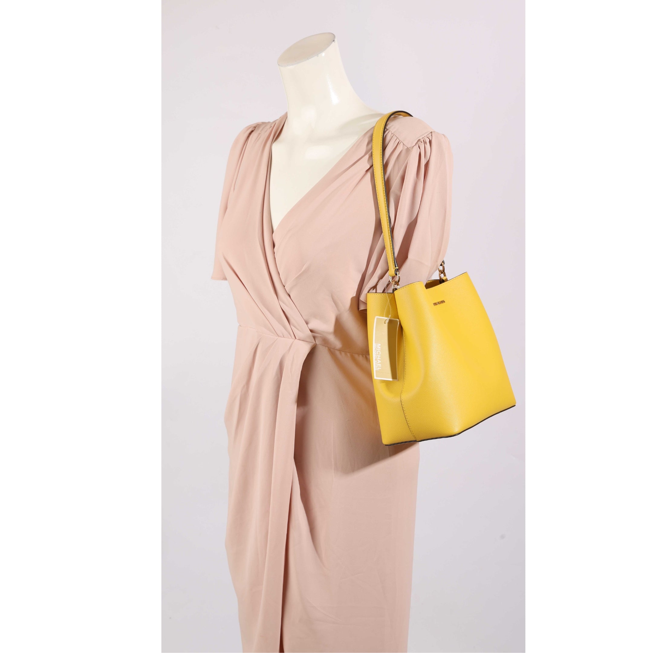 Michael Kors Pratt Medium Yellow Shoulder Bag