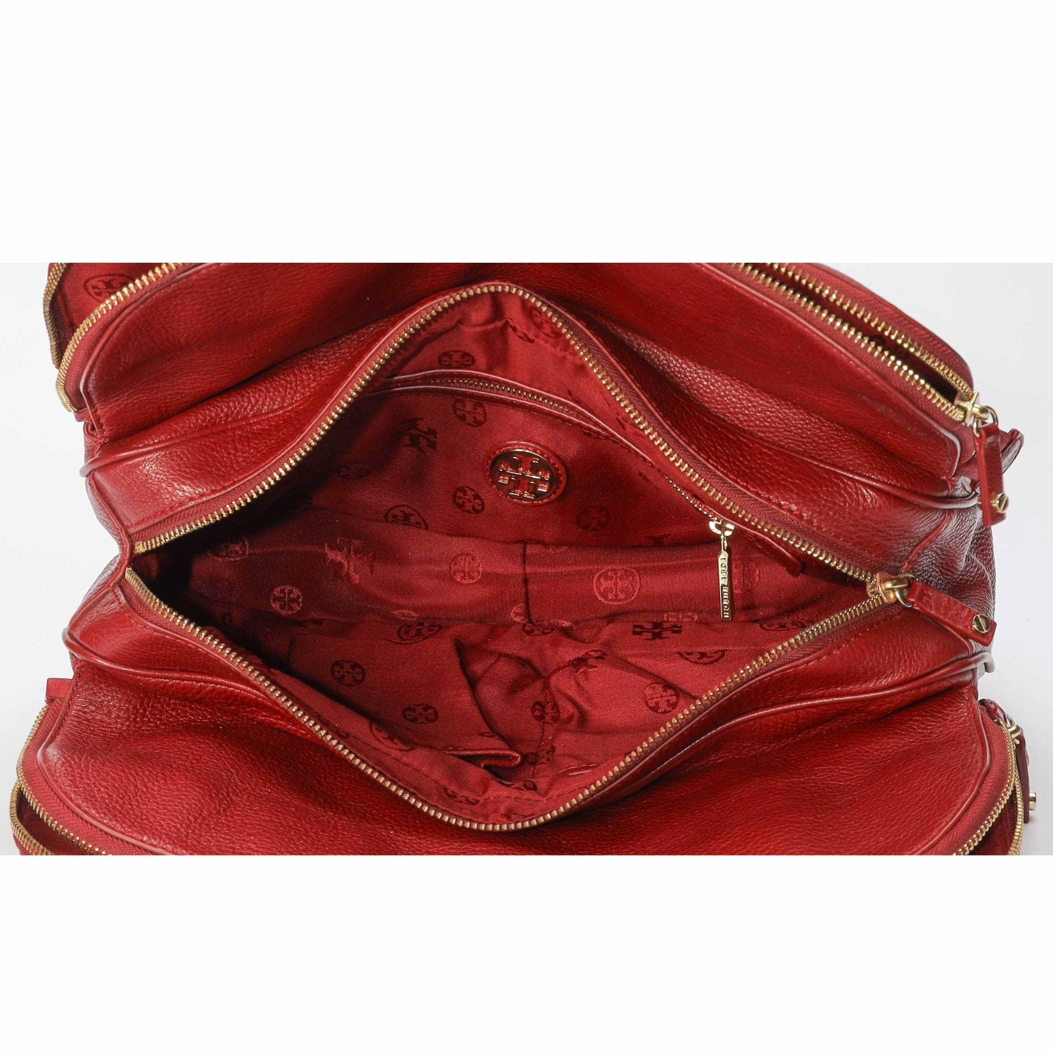 Tory Burch Thea Maroon Large Satchel