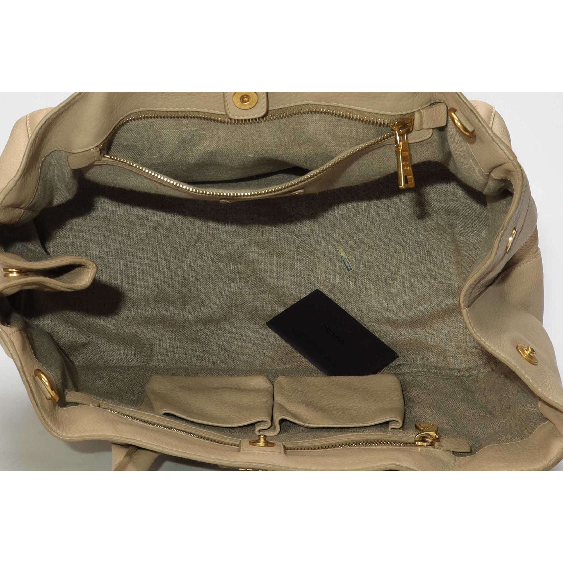 Prada Vitello Daino Convertible Satchel