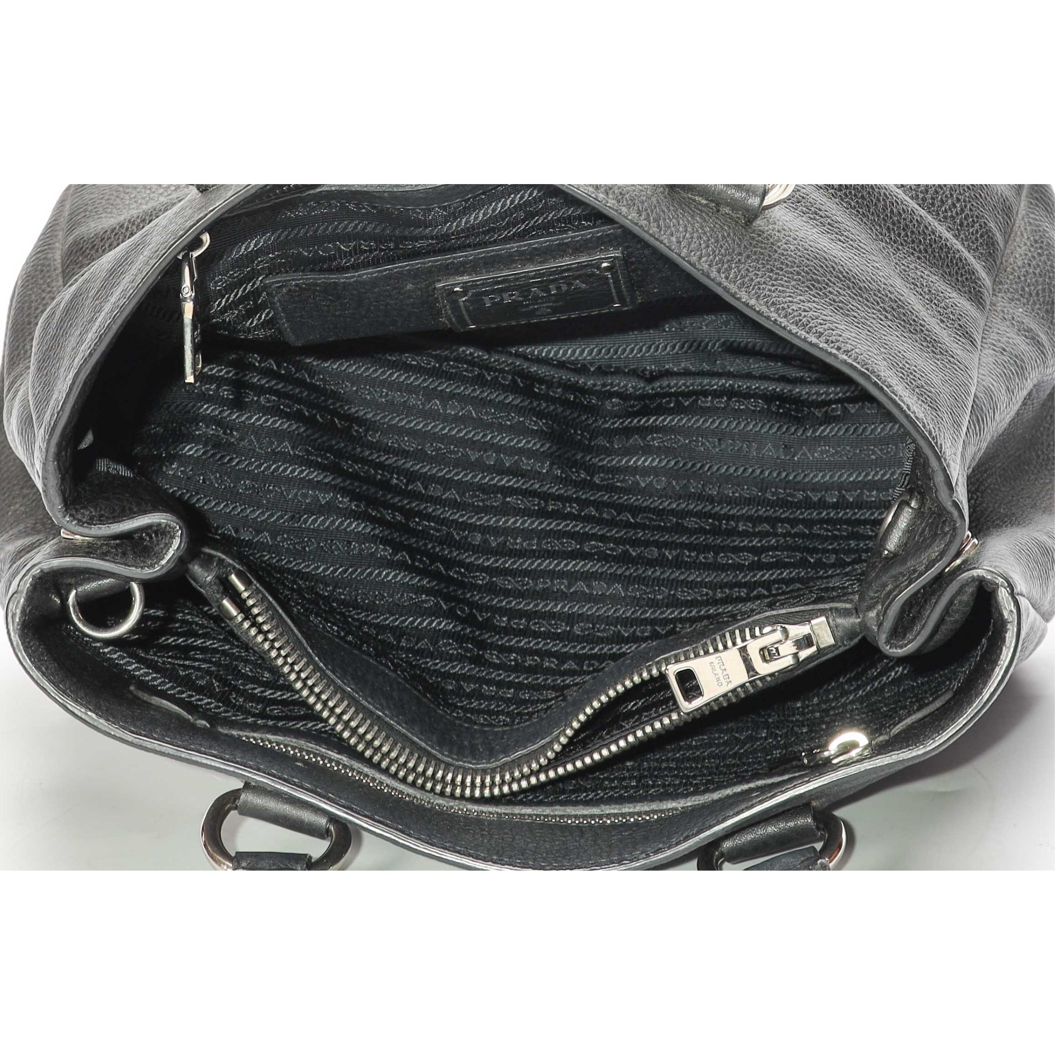 Prada Vitello Diano Black Tote