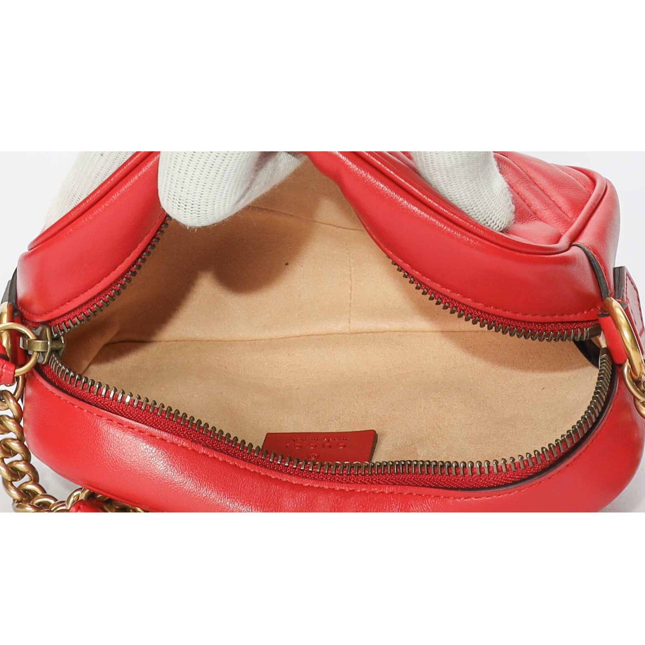 Gucci Marmont Red Camera Crossbody Bag