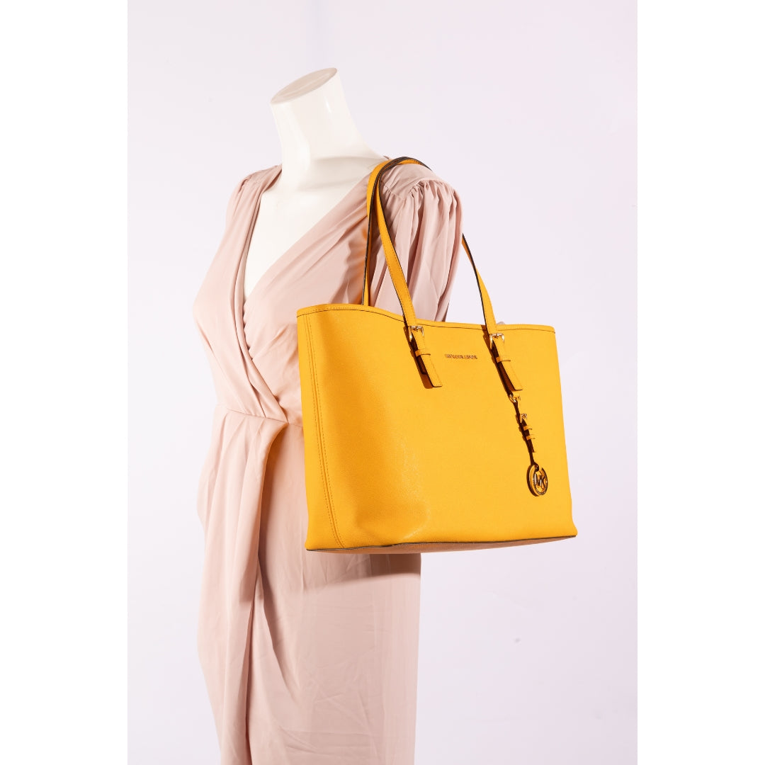 Michael Kors Jet Set Travel Yellow Tote