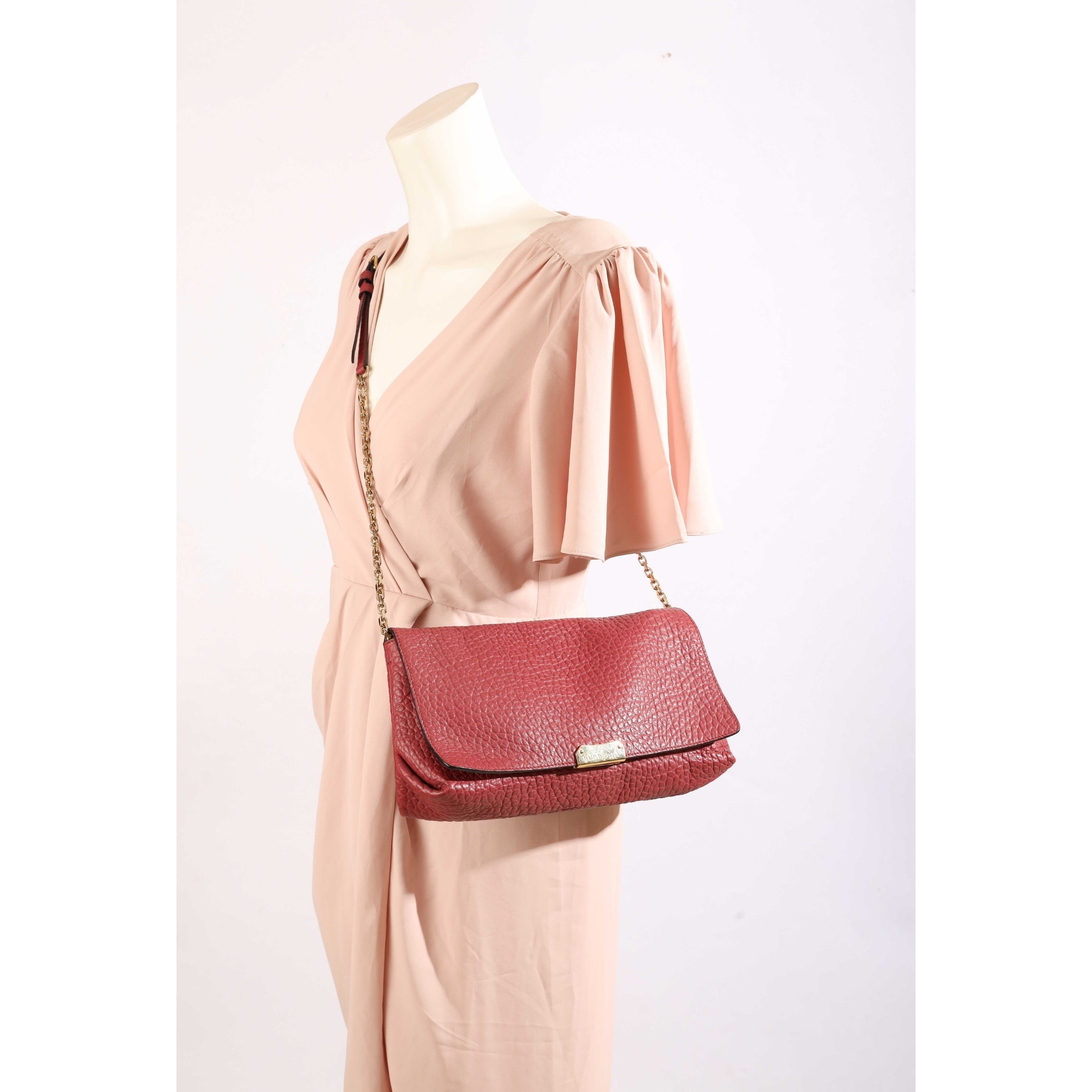 Burberry Red Mildenhall Crossbody Bag