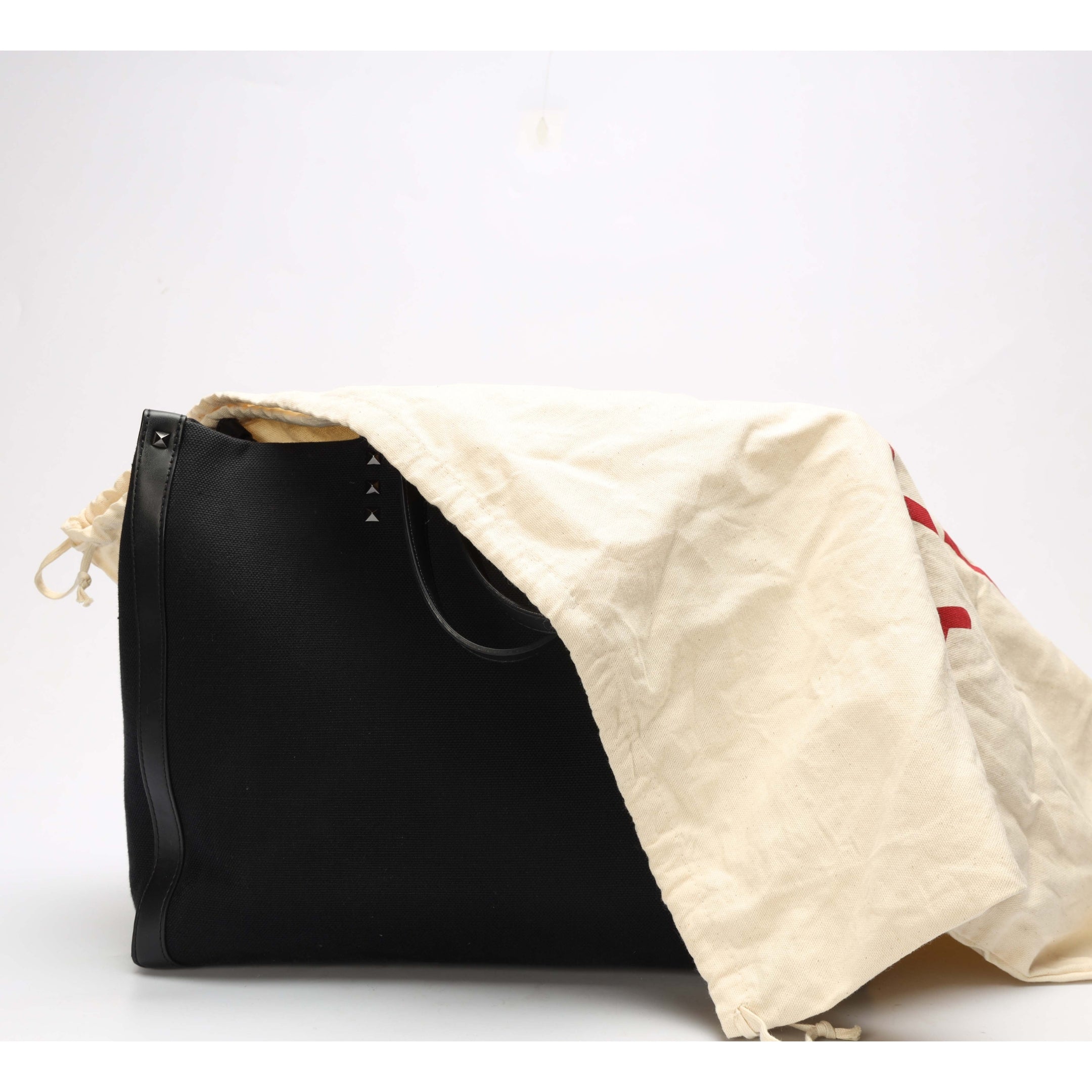 Valentino Garavani Black VLTN Ecolab Tote