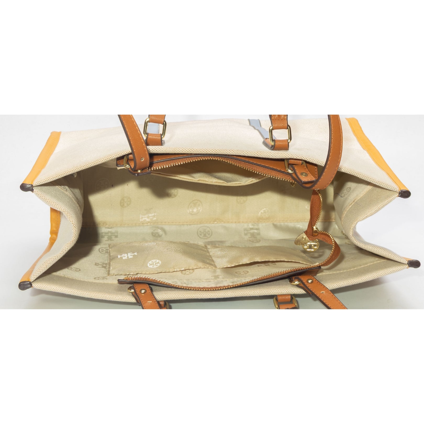 Tory Burch Tricolor Canvas Blake Shopper Tote