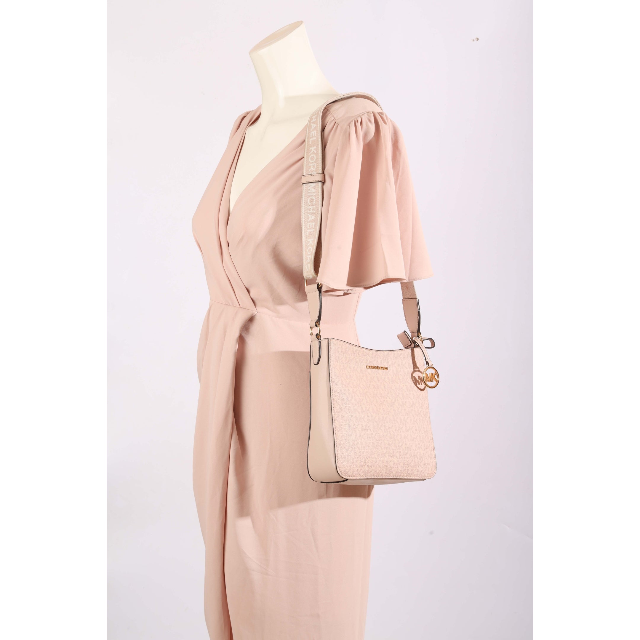 Michael Kors Jet Set Pink Travel Logo Messenger Bag