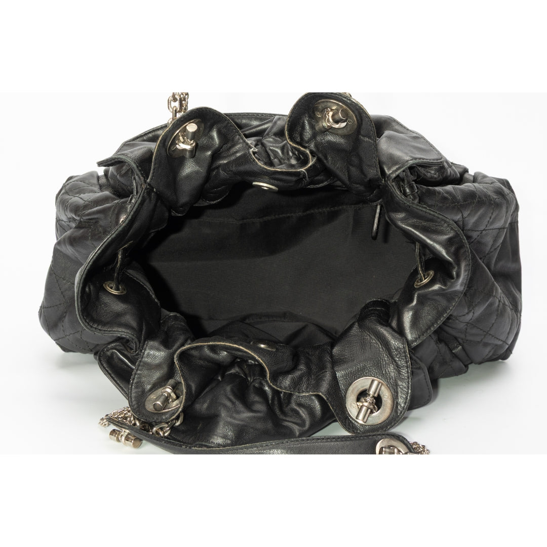 Dior Black Cannage Leather Le Trente Hobo Bag