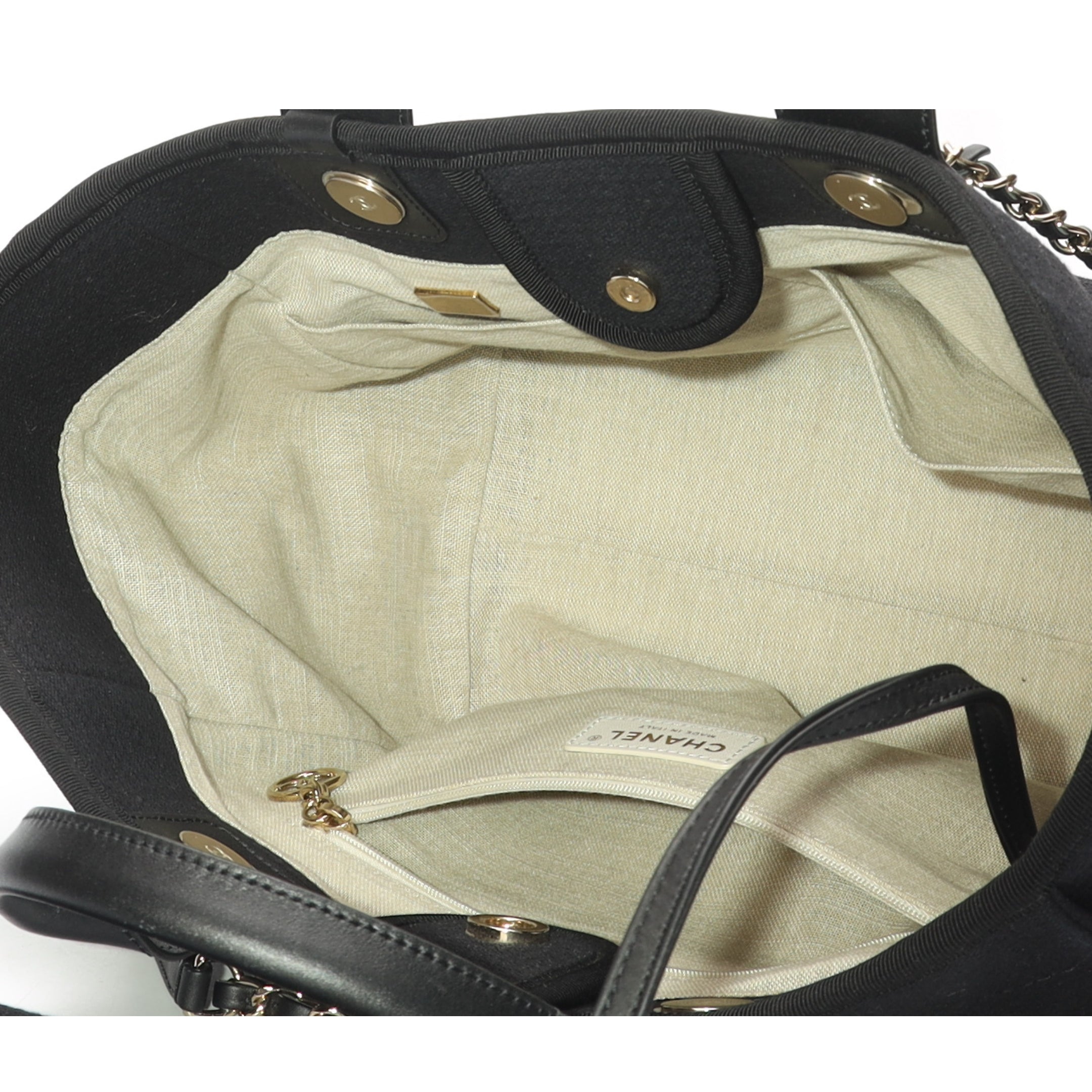 Chanel Black Deauville Tote
