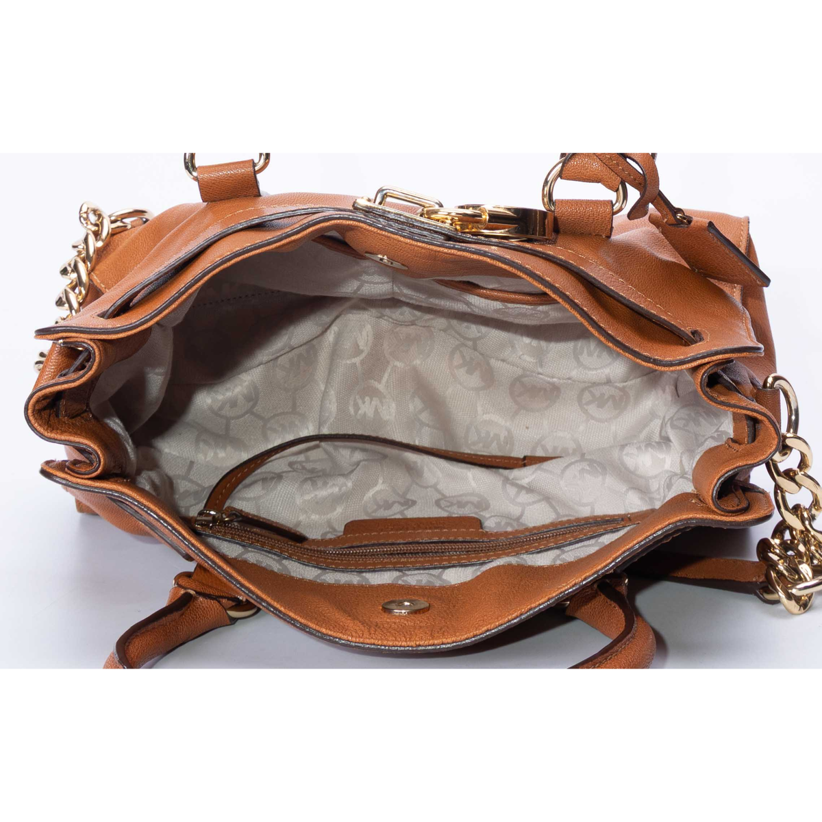 Michael Kors Brown Hamilton Moderne Convertible Satchel