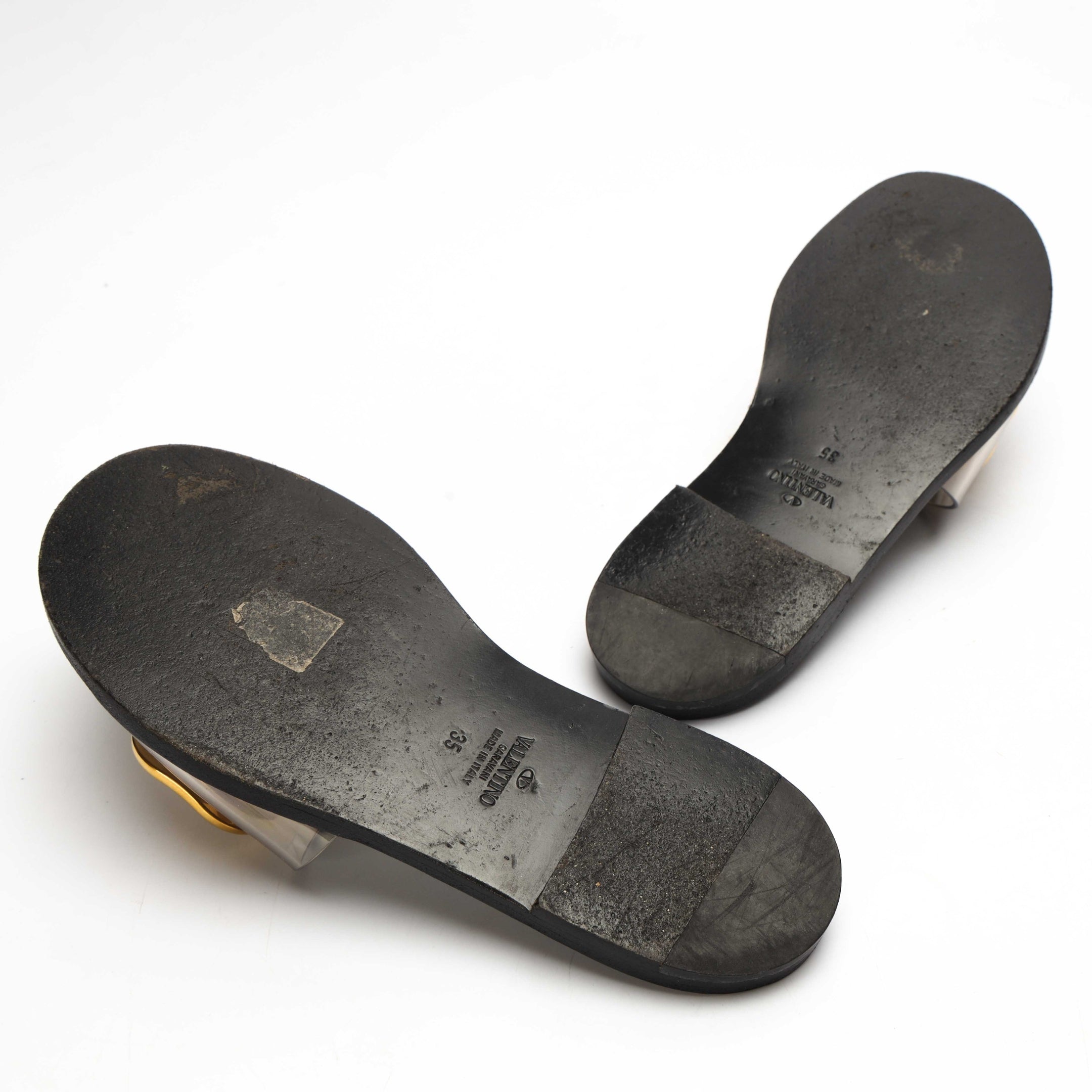 Valentino Transparent VLogo Signature Slide Sandals