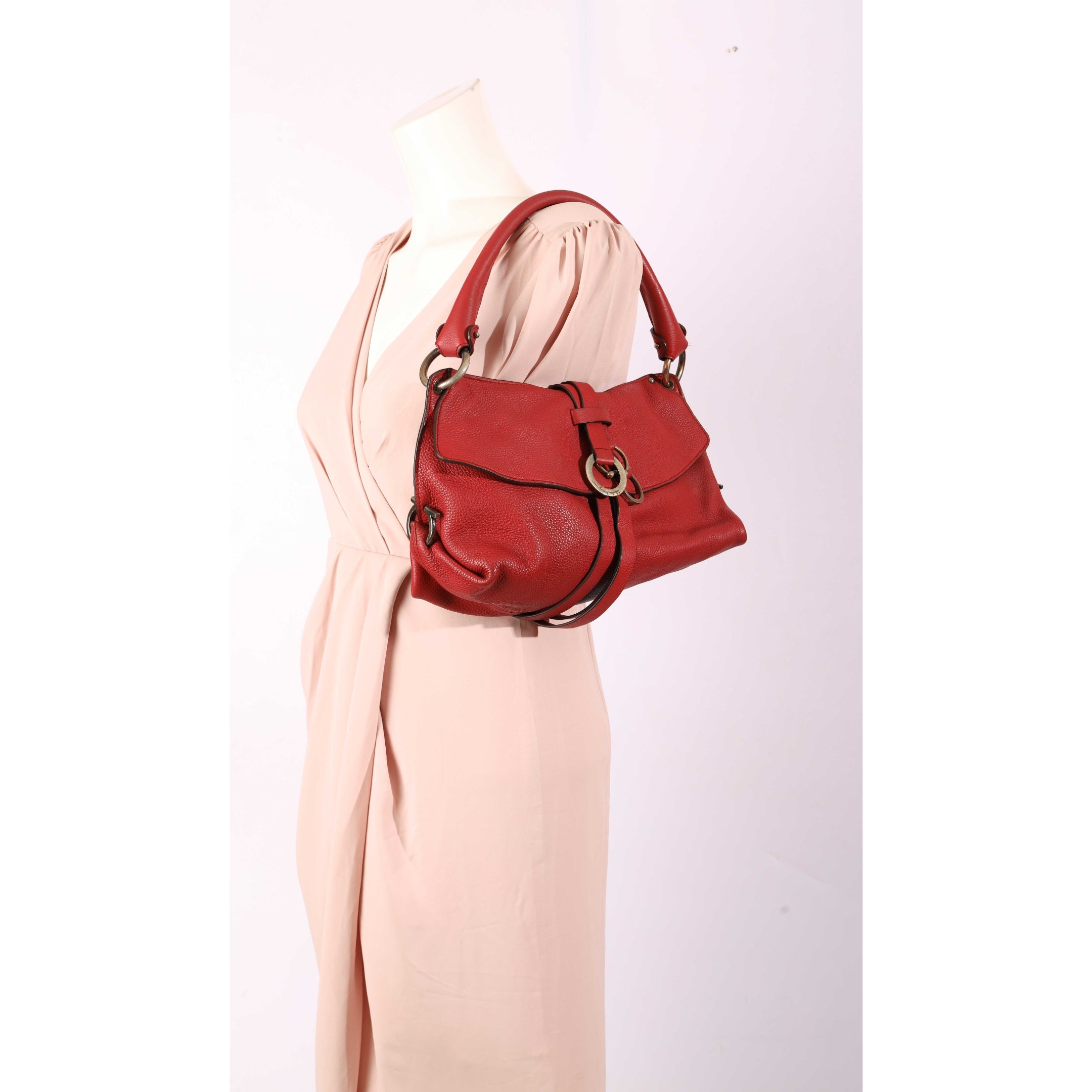 Salvatore Ferragamo Red G Mediterraneo Shoulder Bag