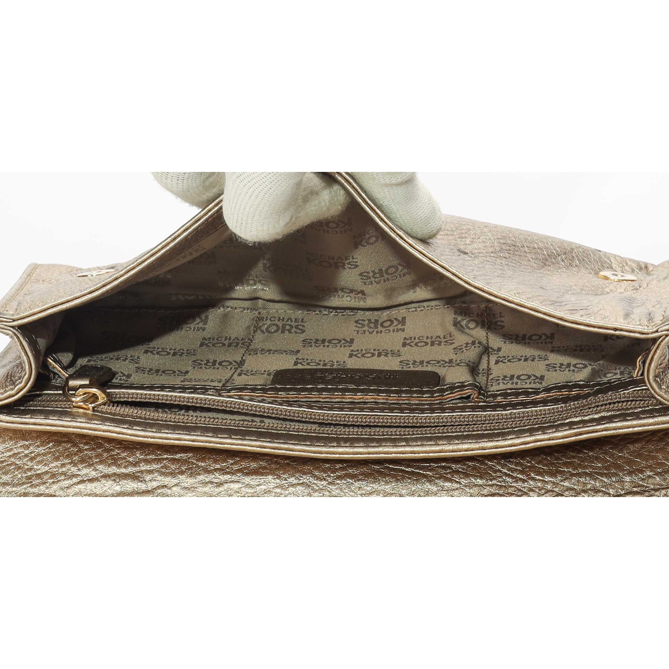 Michael Kors Metallic Chain Clutch