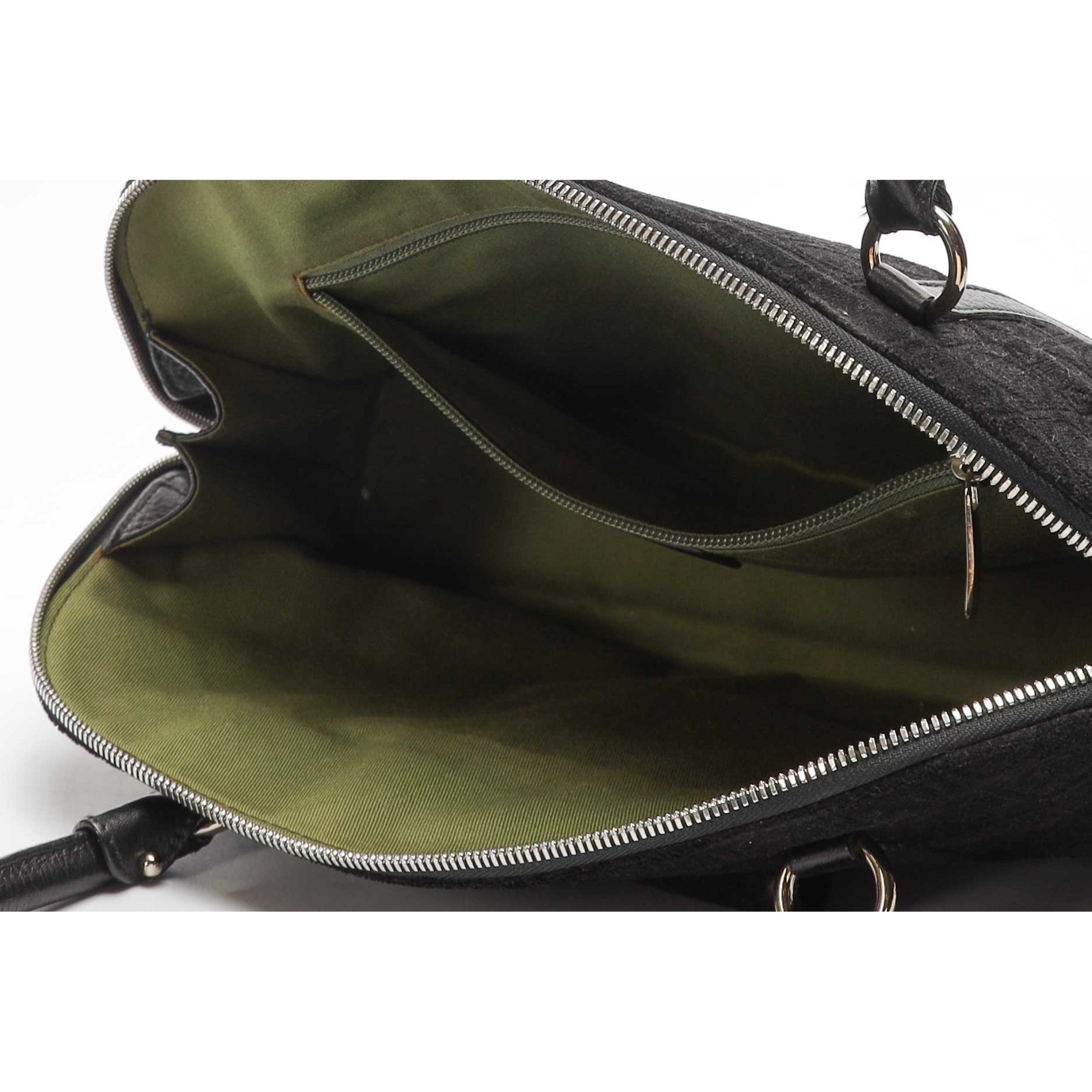 Salvatore Ferragamo Gancini Black Shoulder Bag