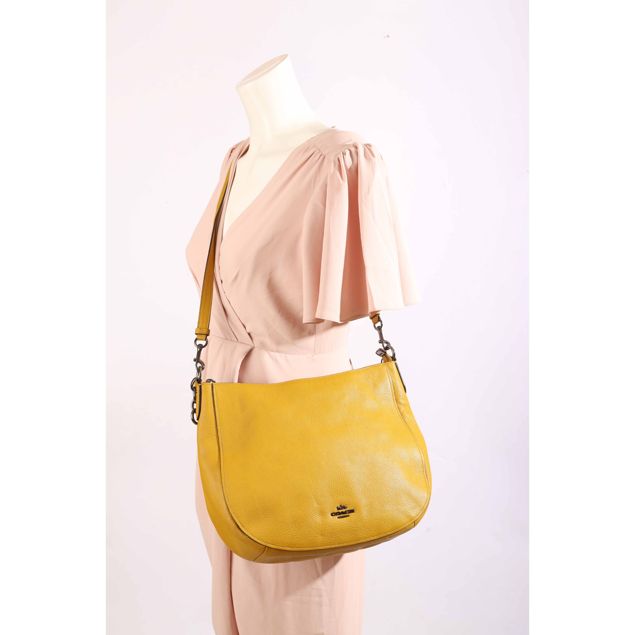 Coach Yellow Sutton Convertible Hobo Bag