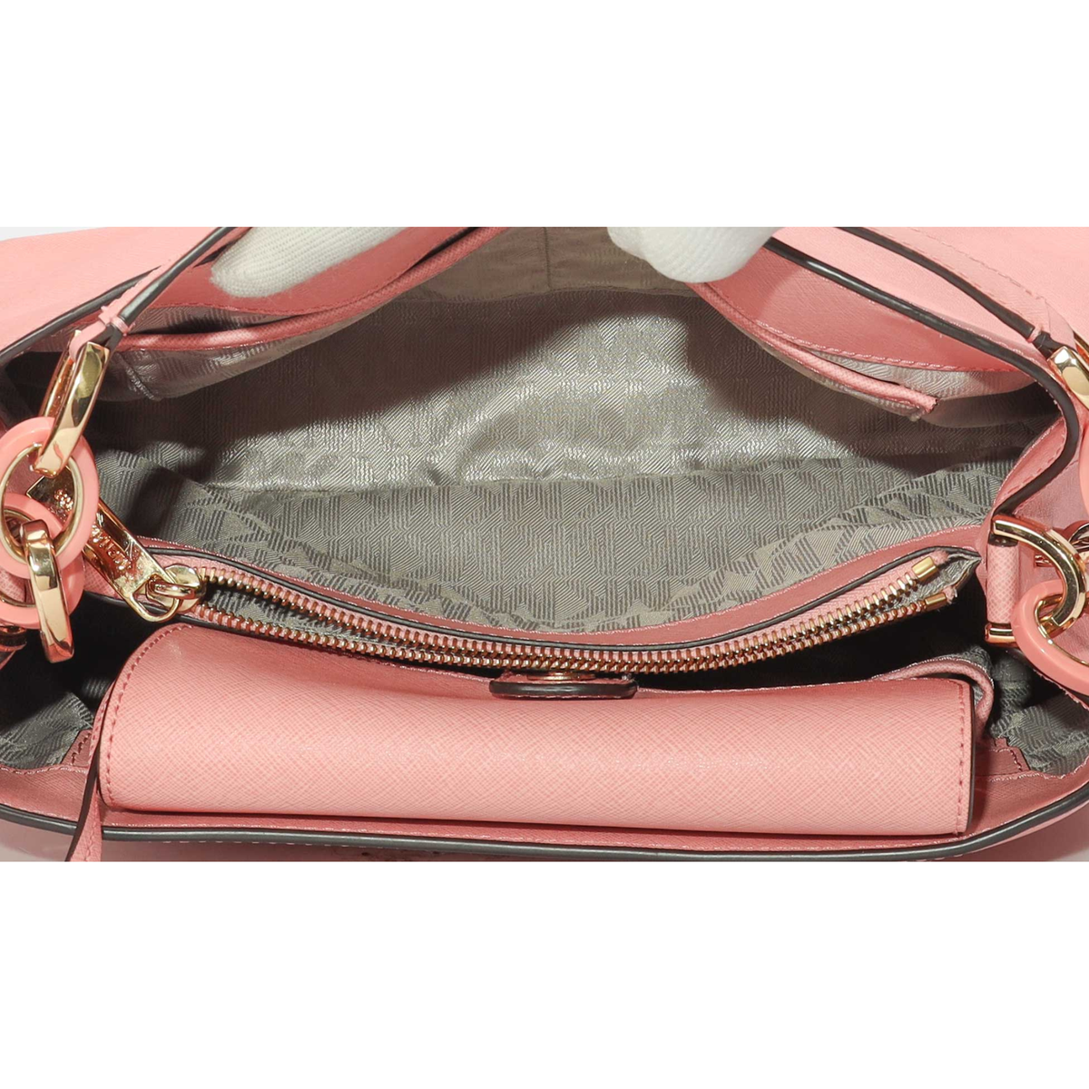 Michael Kors Portia Cement Pink Shoulder Bag