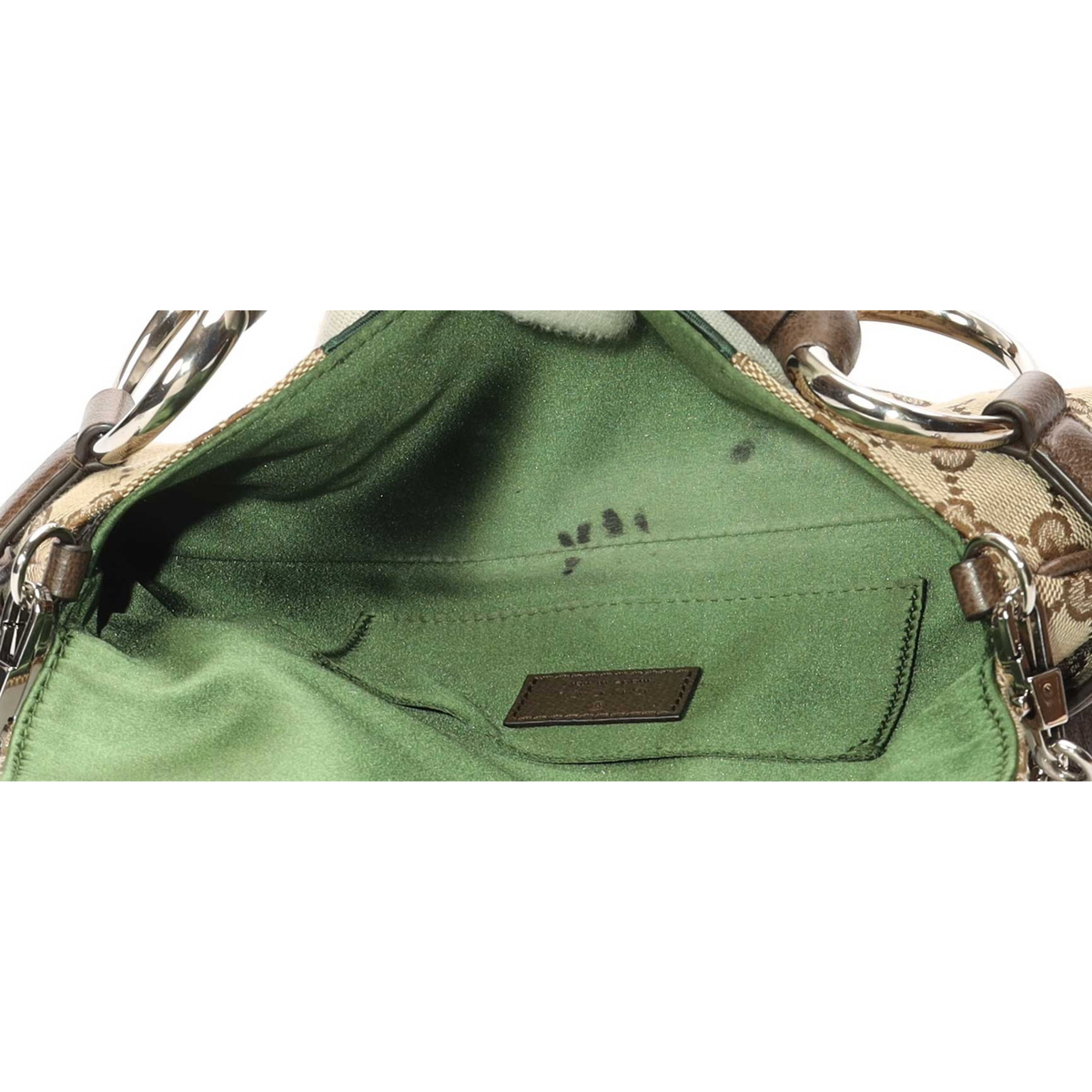Gucci Beige Horsebit Chain Shoulder Bag