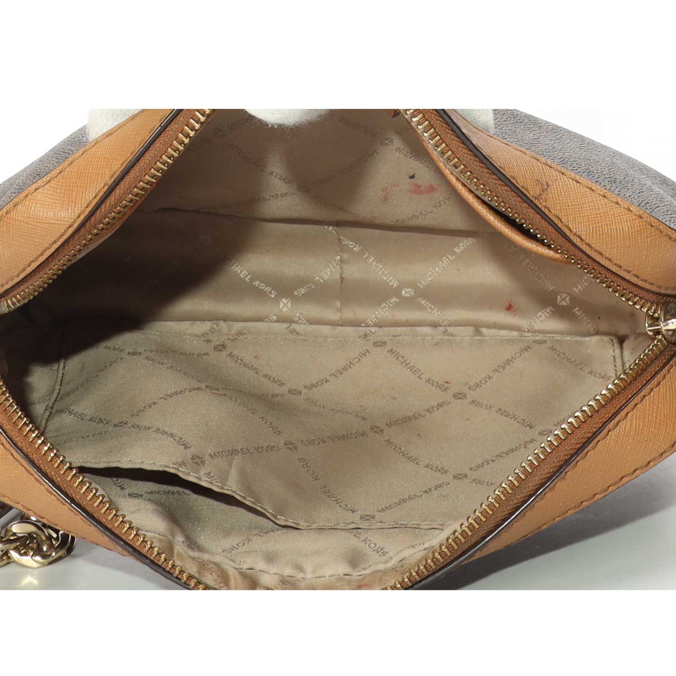 Michael Kors Jet Set Brown Logo Crossbody Bag