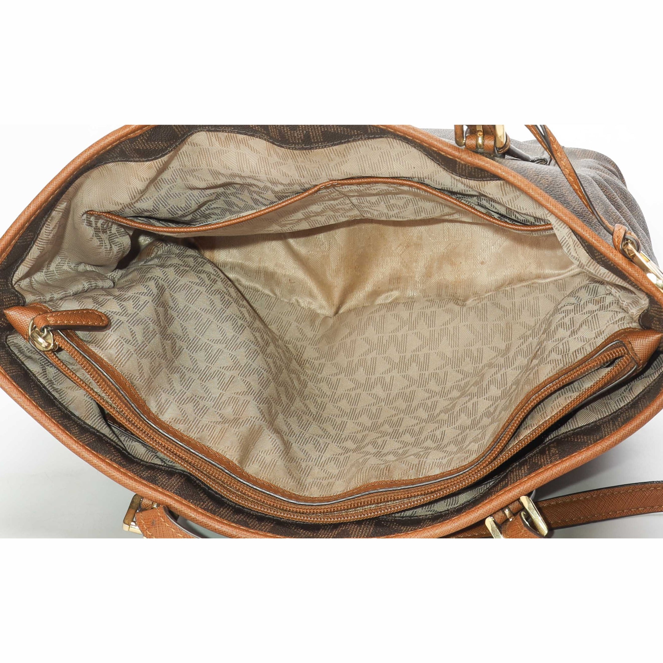 Michael Kors Brown Logo Pocket Tote
