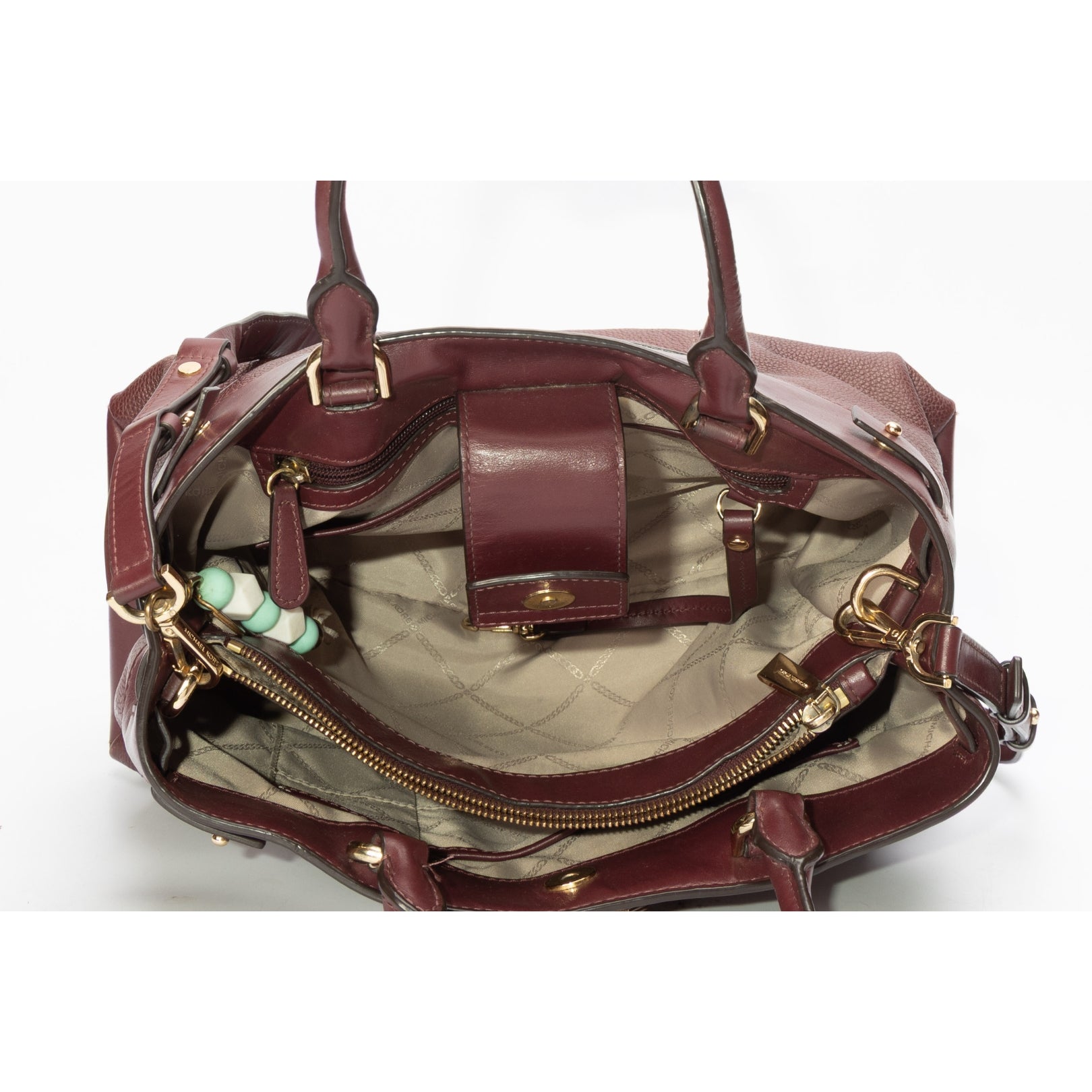 Michael Kors Gramercy Maroon Satchel