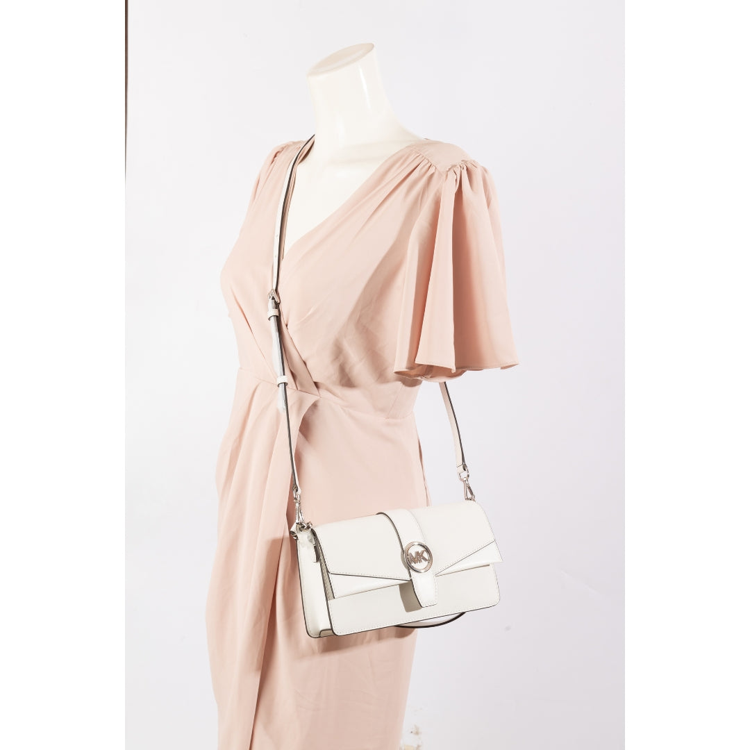 Michael Kors White Greenwich Shoulder Bag