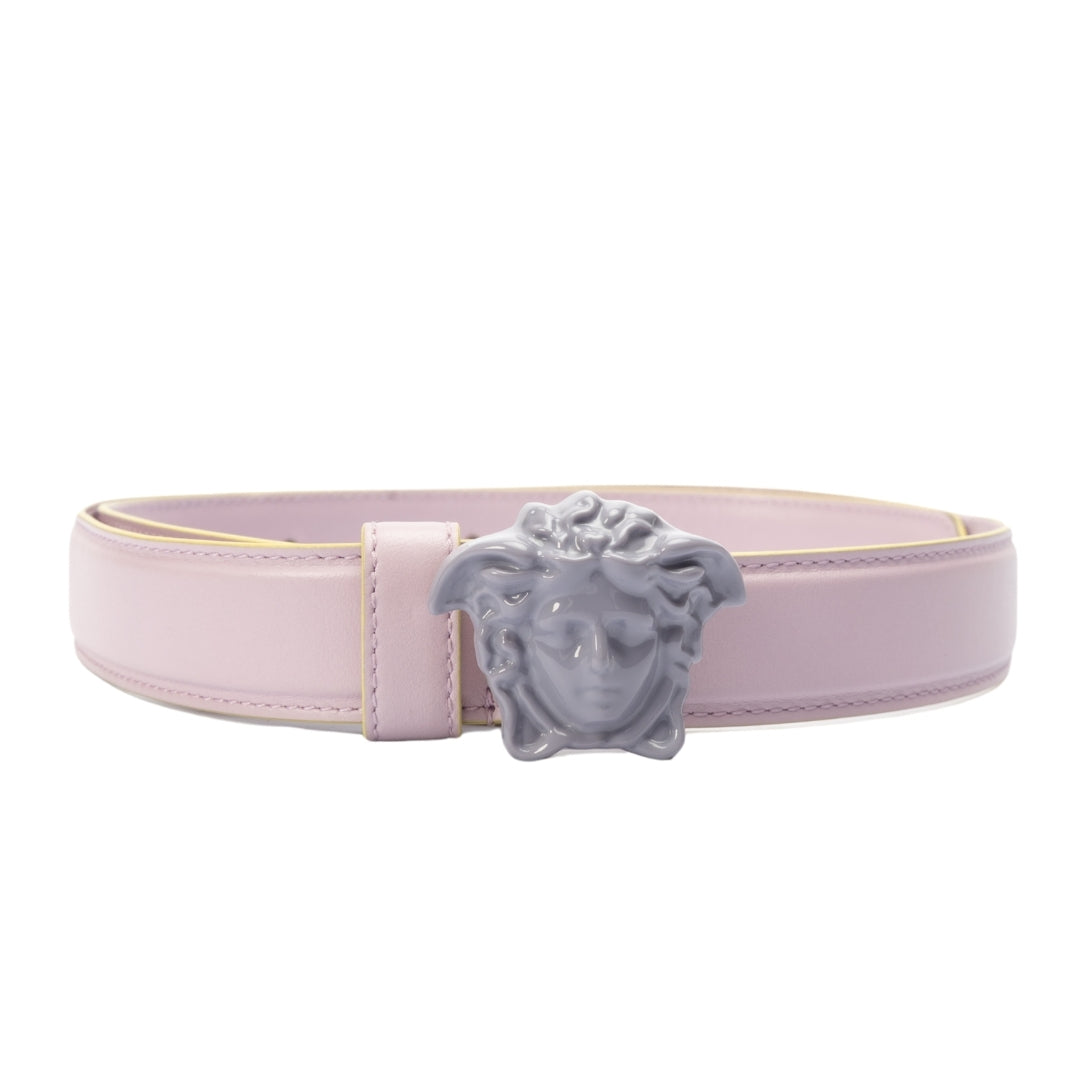 Versace Leather Medusa Buckle Belt