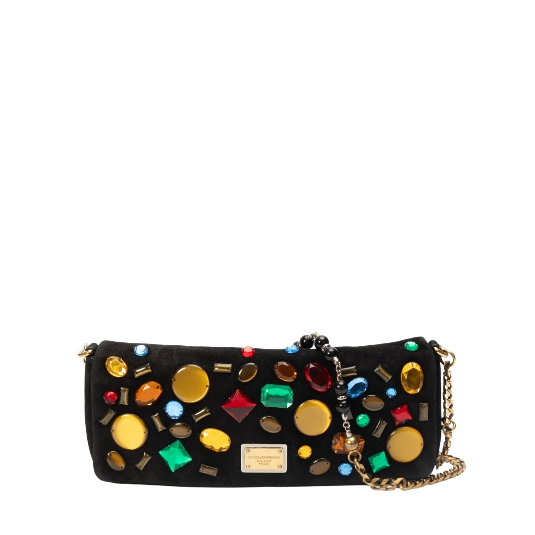 Dolce & Gabanna multi colored crystal shoulder bag