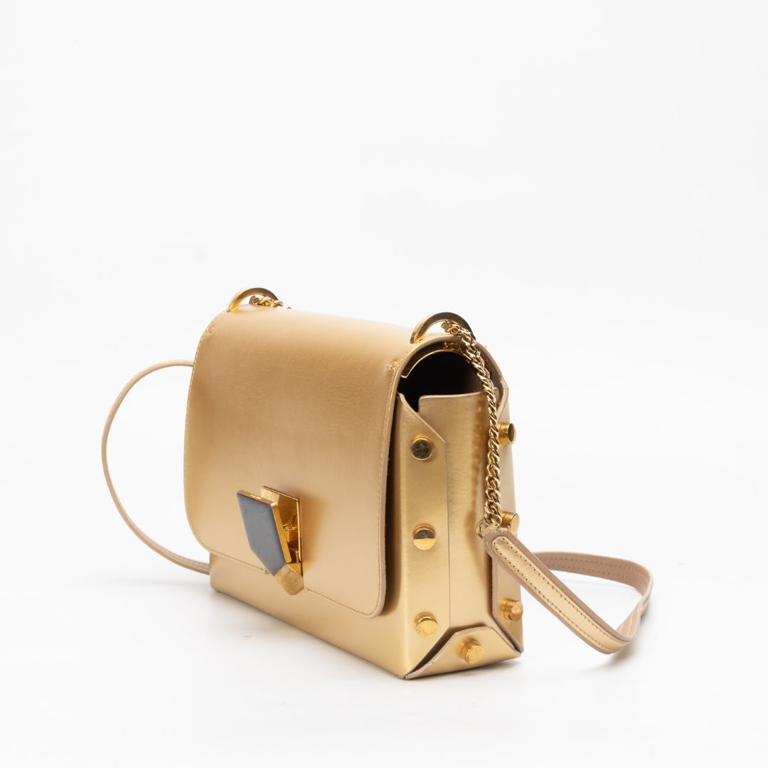 Jimmy Choo Leather Lockette Shoulder Bag