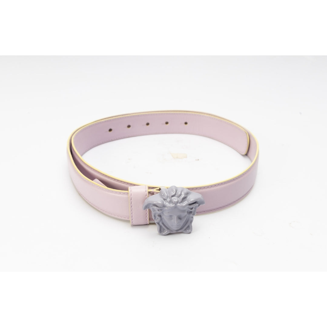 Versace Leather Medusa Buckle Belt