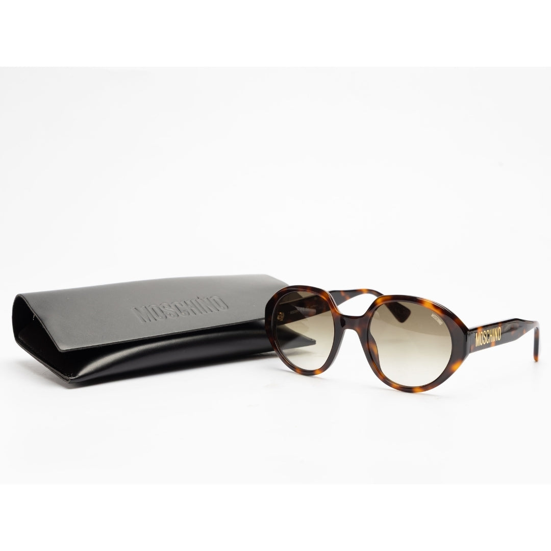 Moschino Logo Women Round Sunglasses