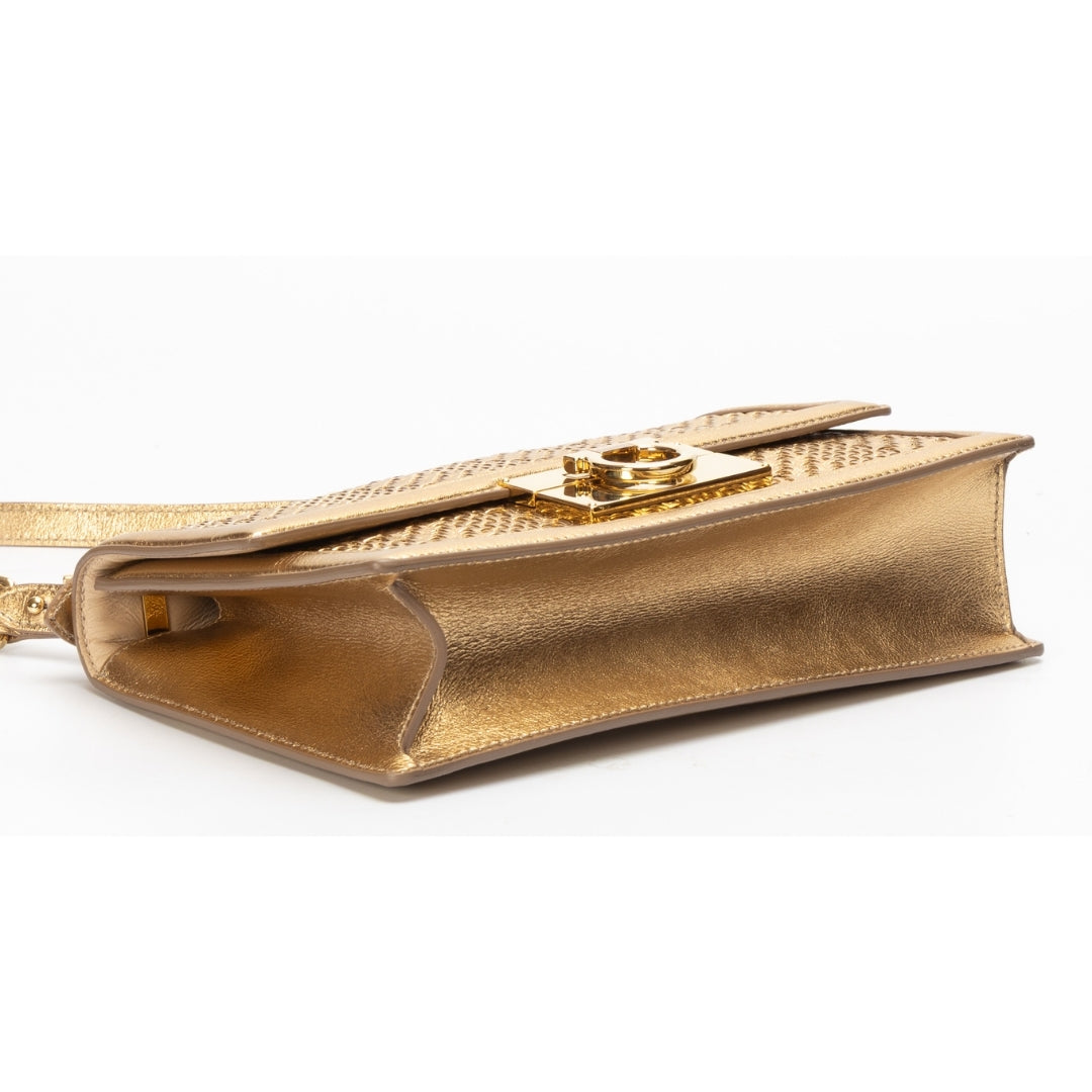 Salvatore Ferragamo Metallic Aileen Shoulder Bag