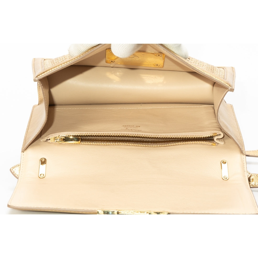 Salvatore Ferragamo Metallic Aileen Shoulder Bag