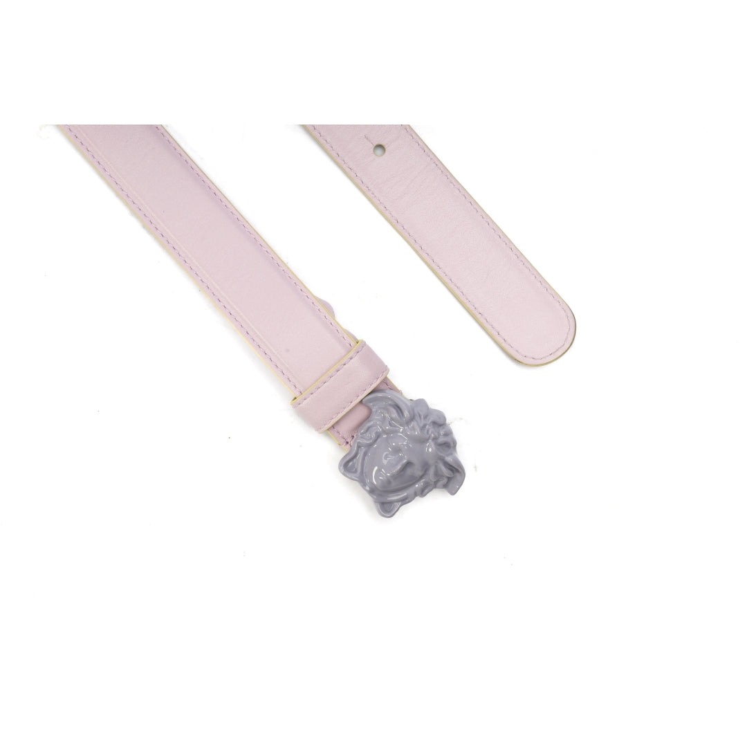 Versace Leather Medusa Buckle Belt