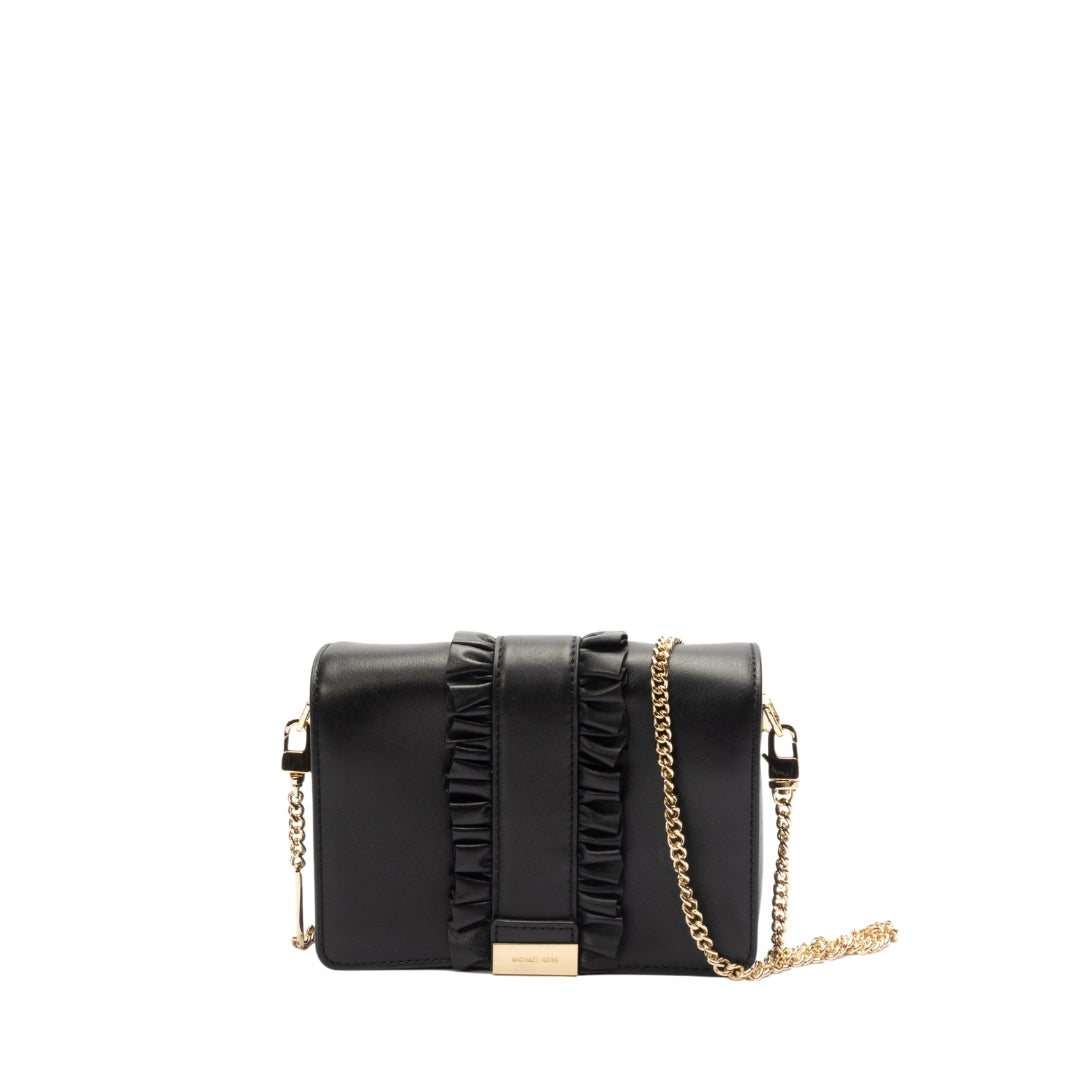 Michael Kors Jade Ruffled Leather Clutch