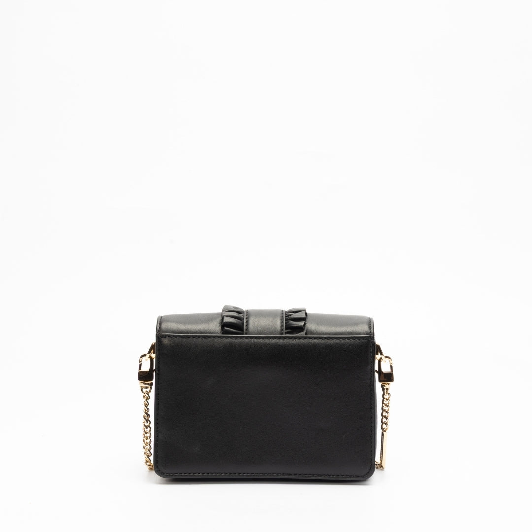 Michael Kors Jade Ruffled Leather Clutch