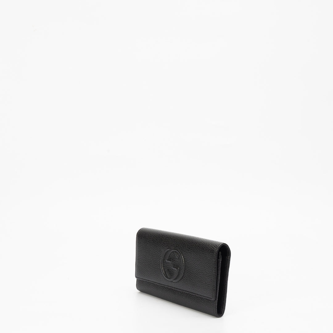Gucci Leather Soho Continental Flap Wallet