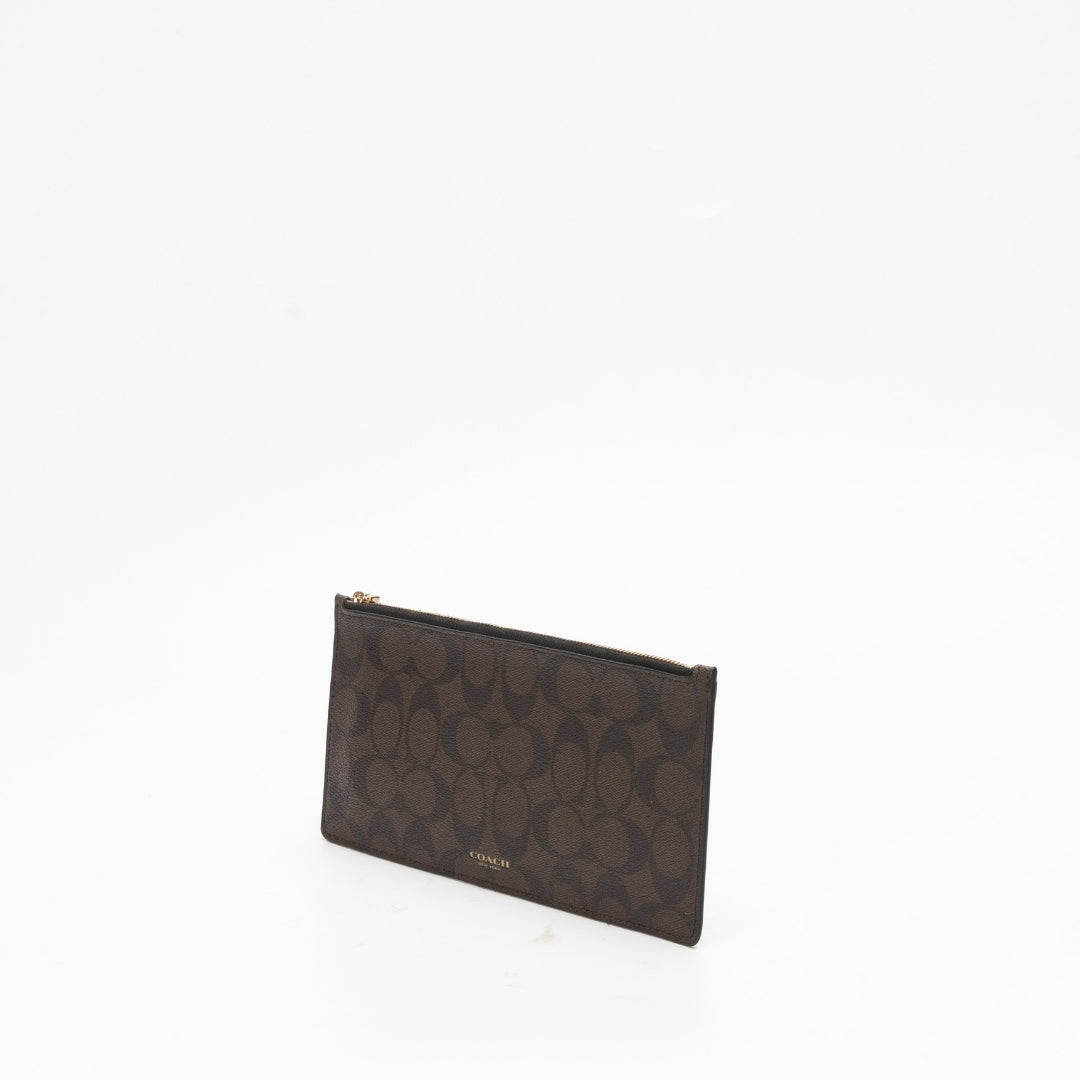 Coach Brown Monogram Clutch