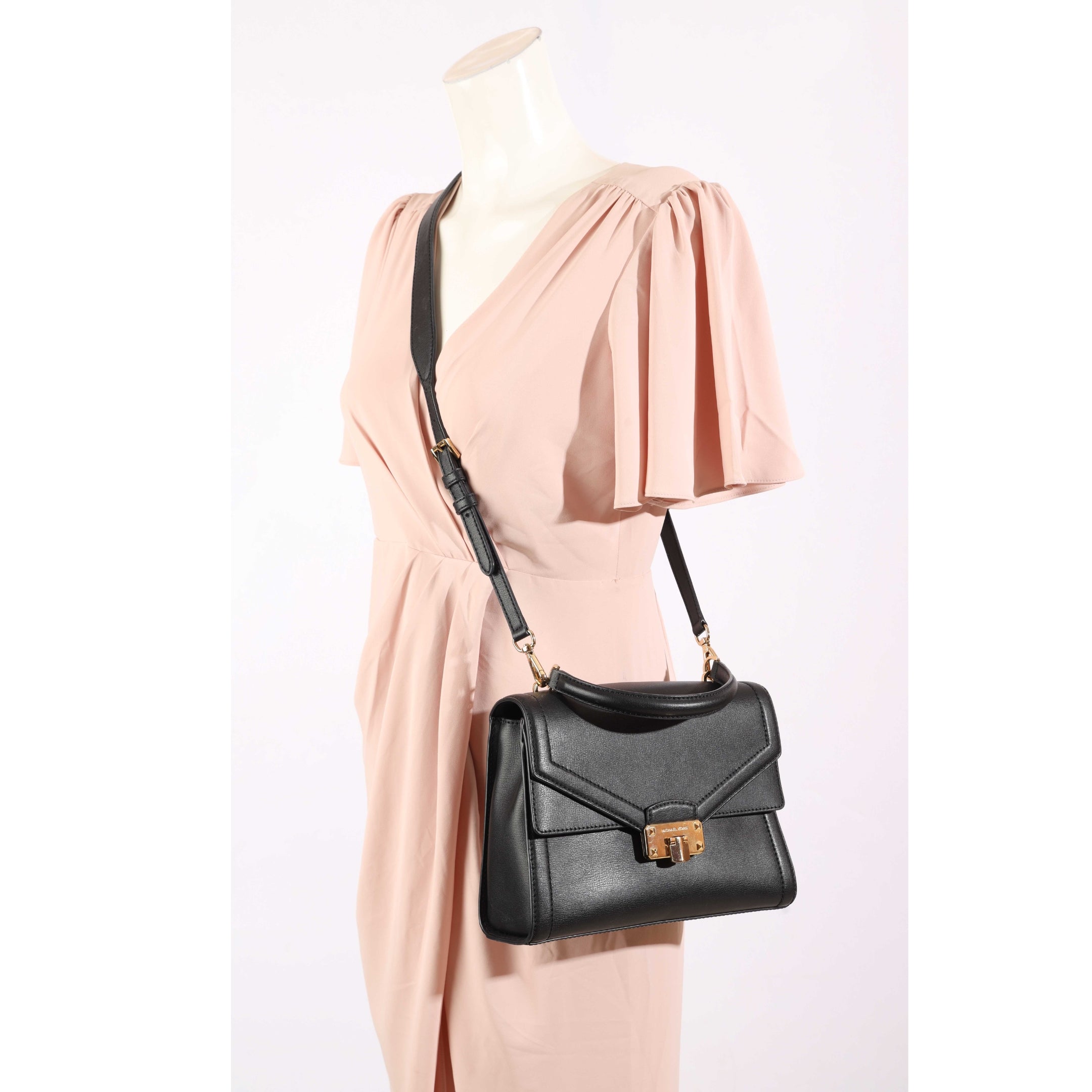 Michael Kors Black Kinsley Convertible Crossbody Bag