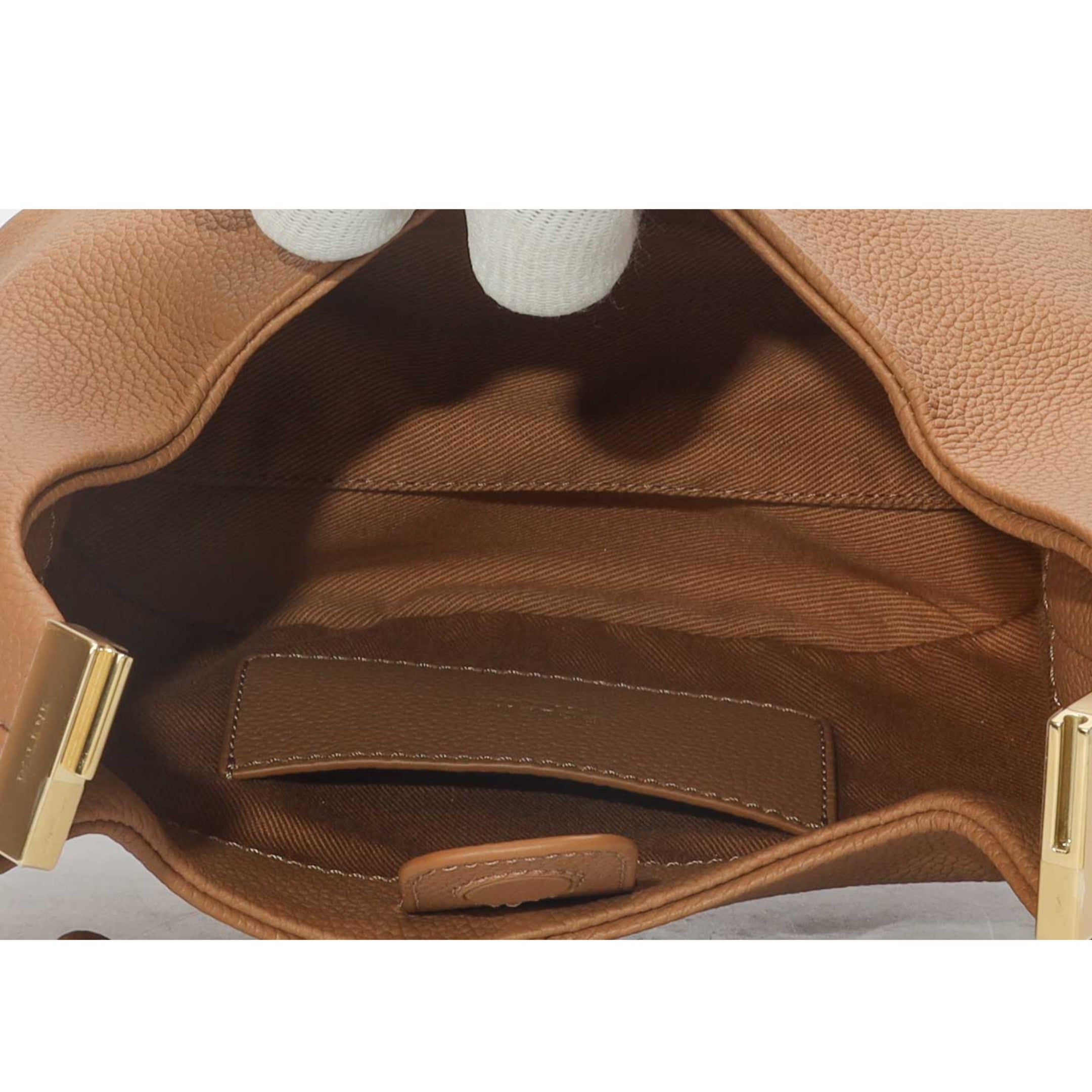 Polene Beri Textured Camel Crossbody Bag