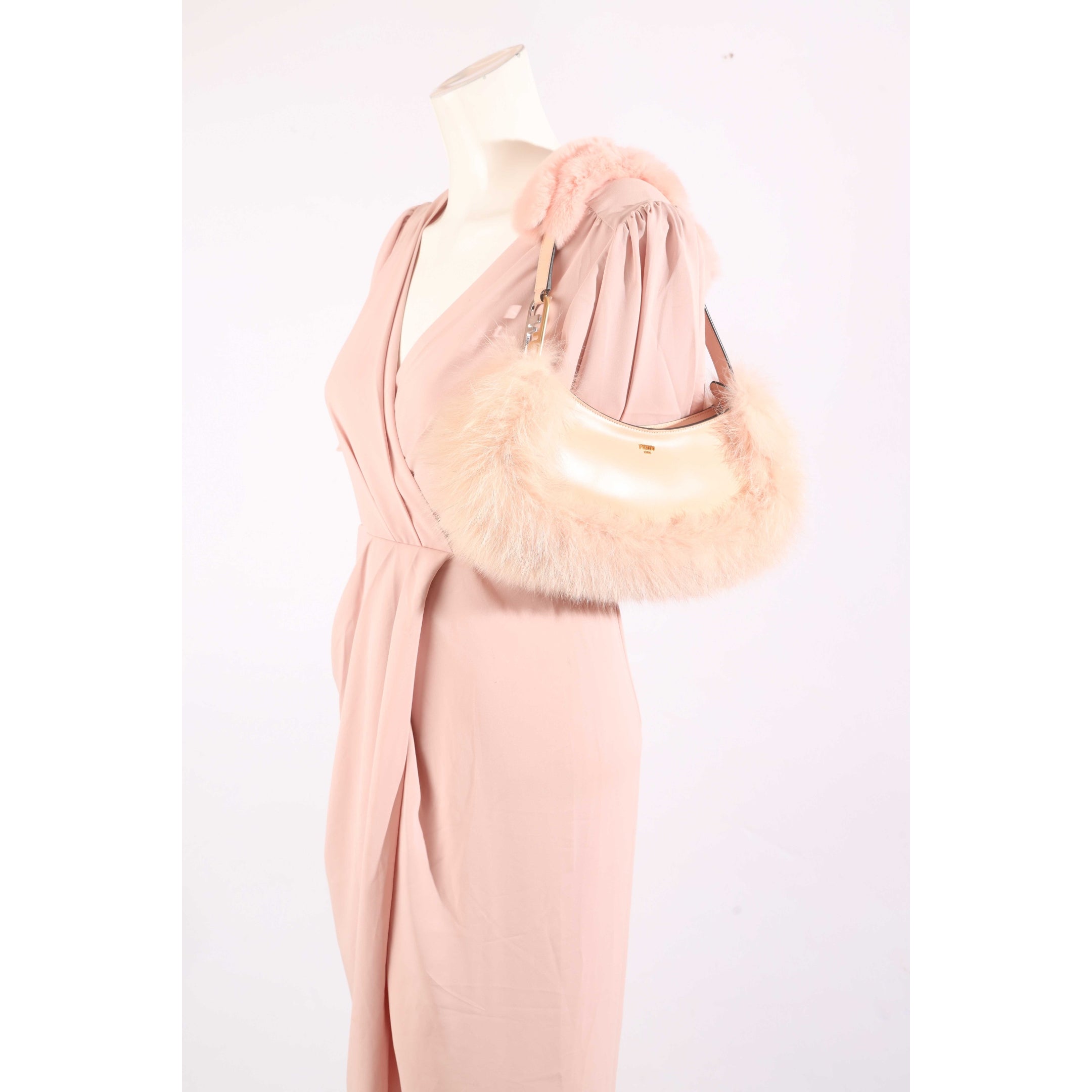Fendi O'Lock Swing Pale Pink Shoulder Bag