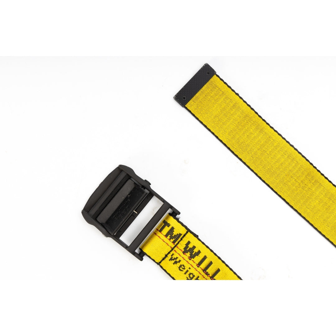 Off White Yellow Industrial Belt