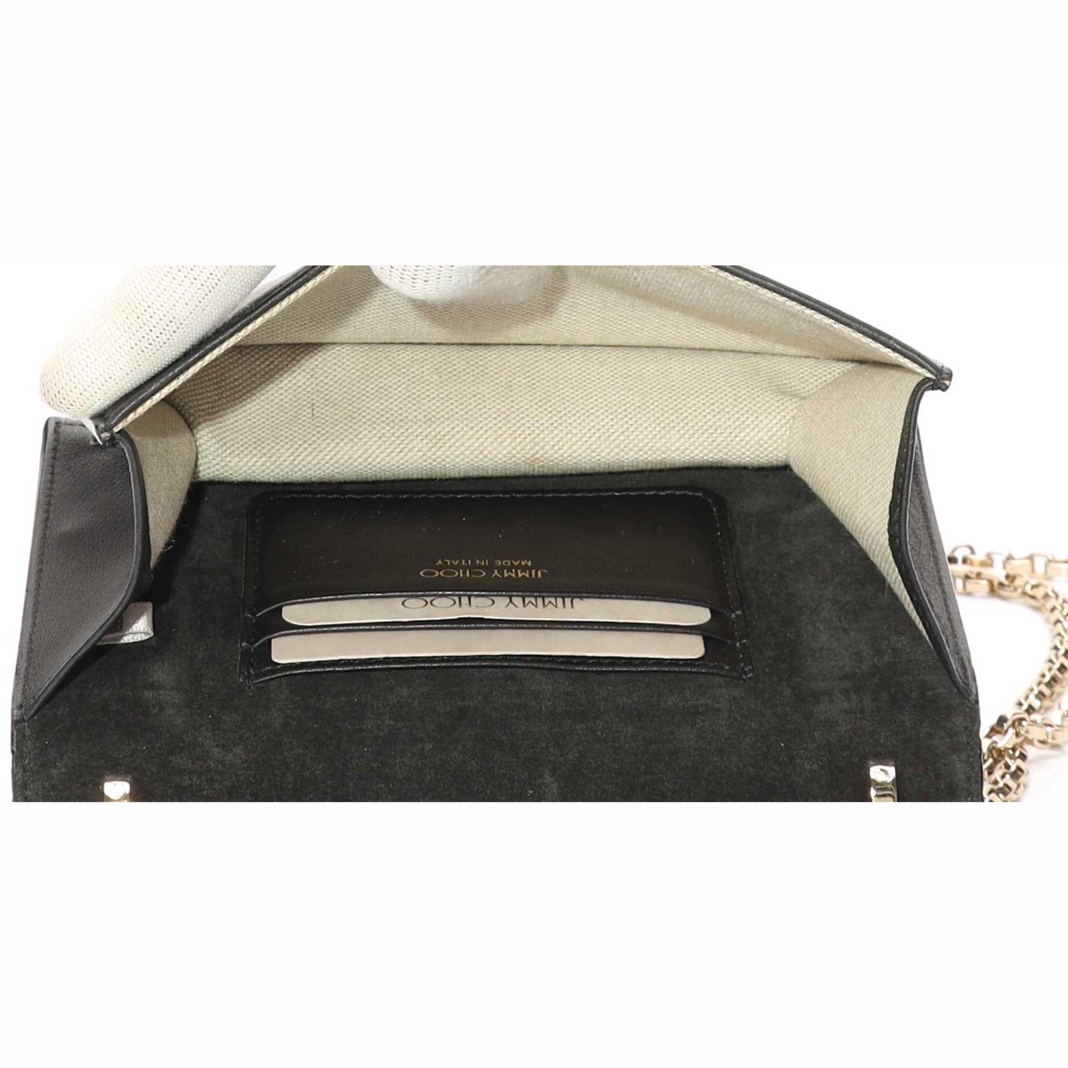 Jimmy Choo Black Varenne Chain Crossbody Bag