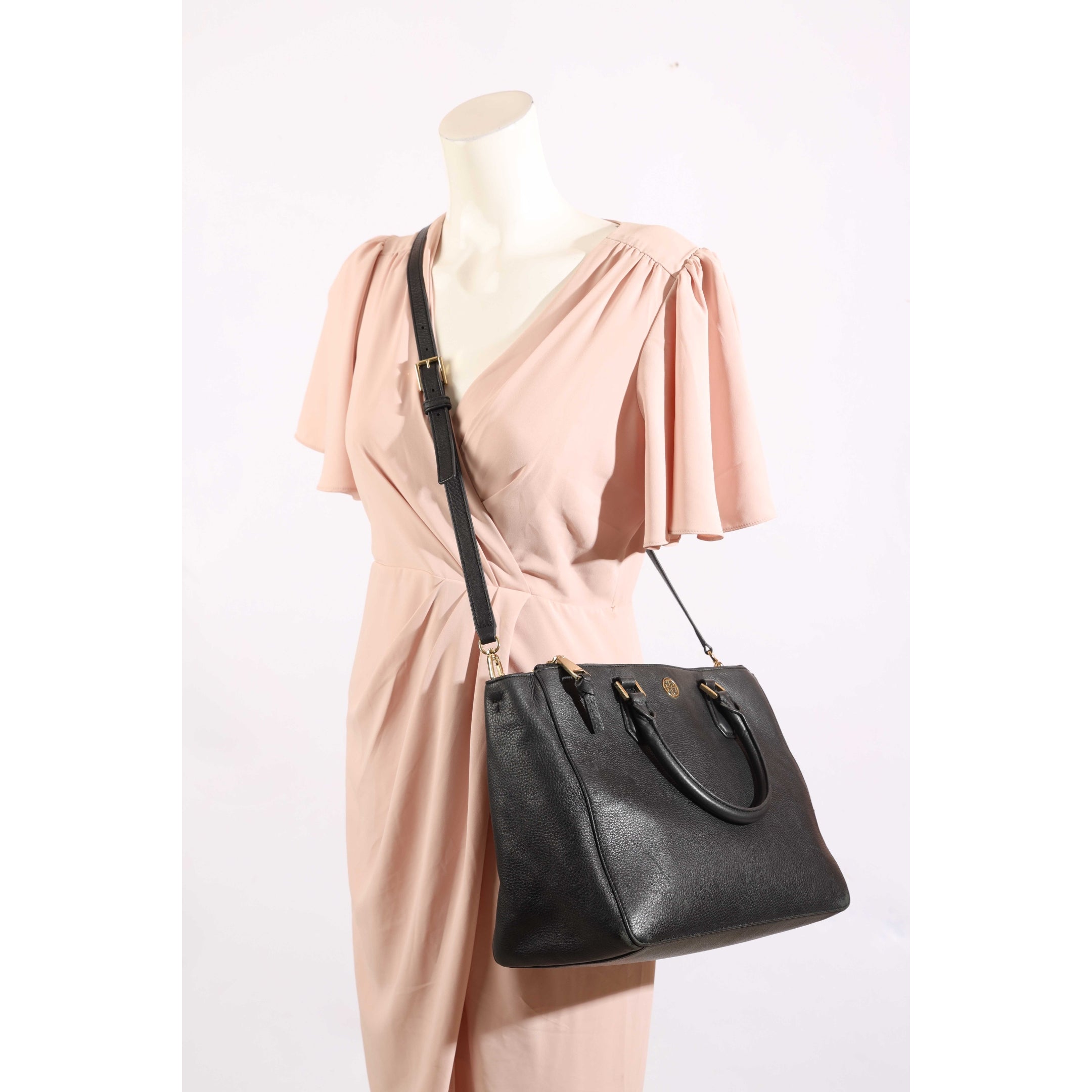 Tory Burch Black Robinson Satchels