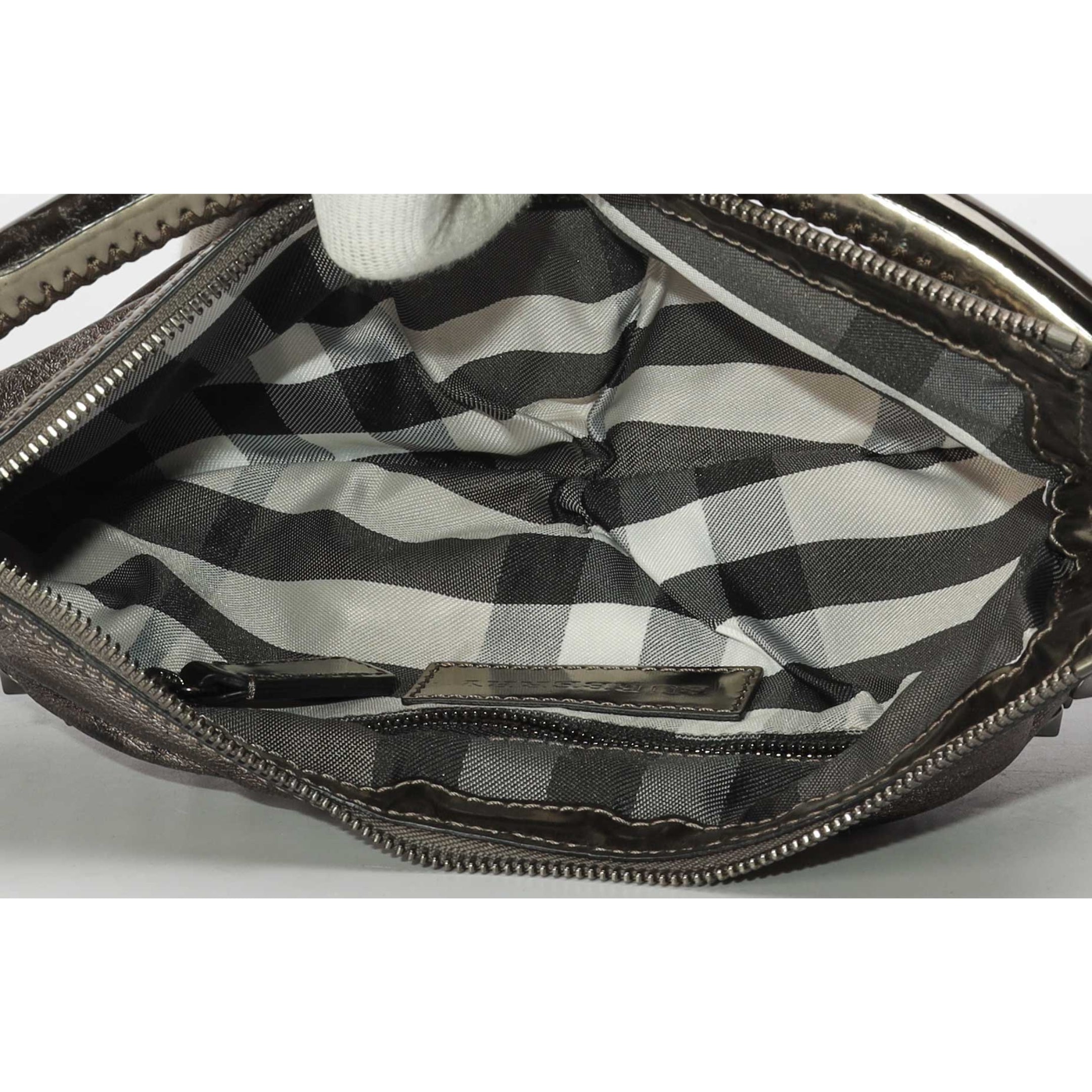 Burberry Charcoal Studded Shoulder Bag