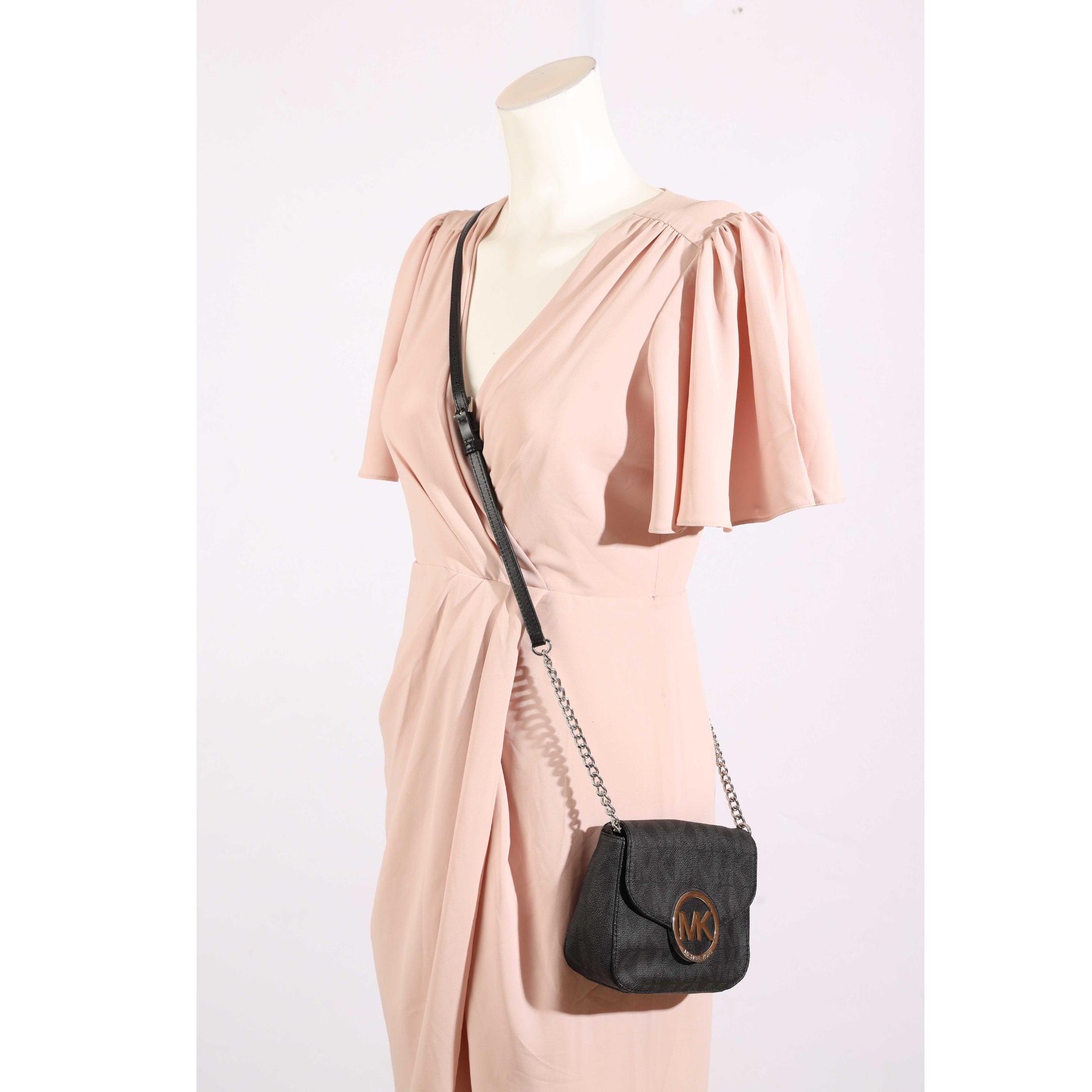 Michael Kors Black Fulton Logo Cross Body Bag
