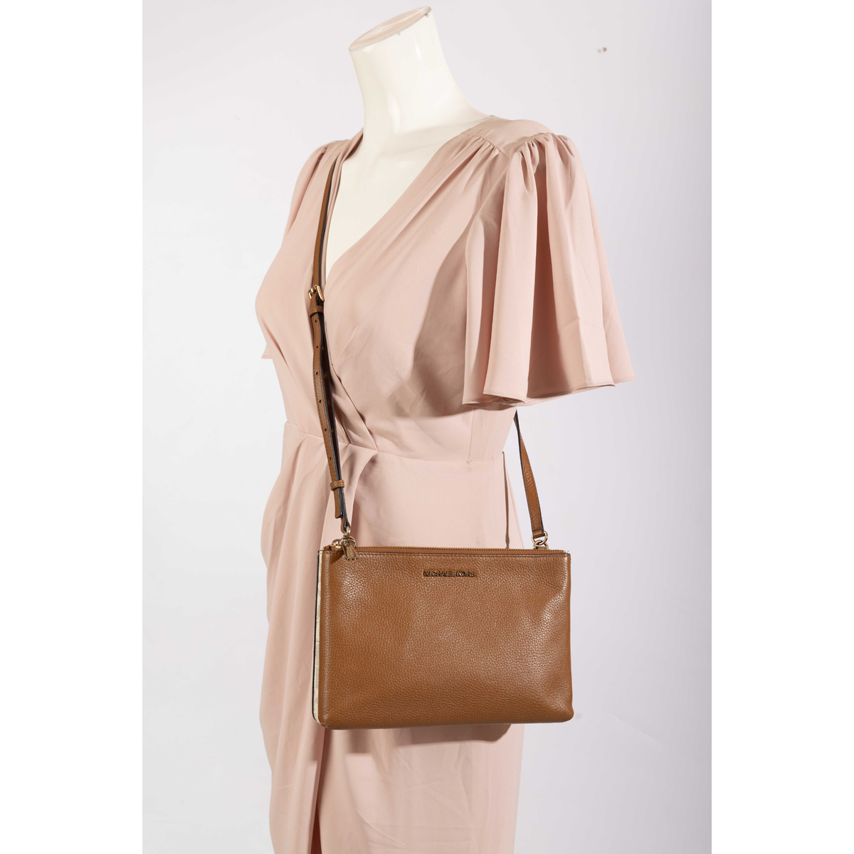 Michael Kors Jet Set Double Gusset Logo Crossbody Bag